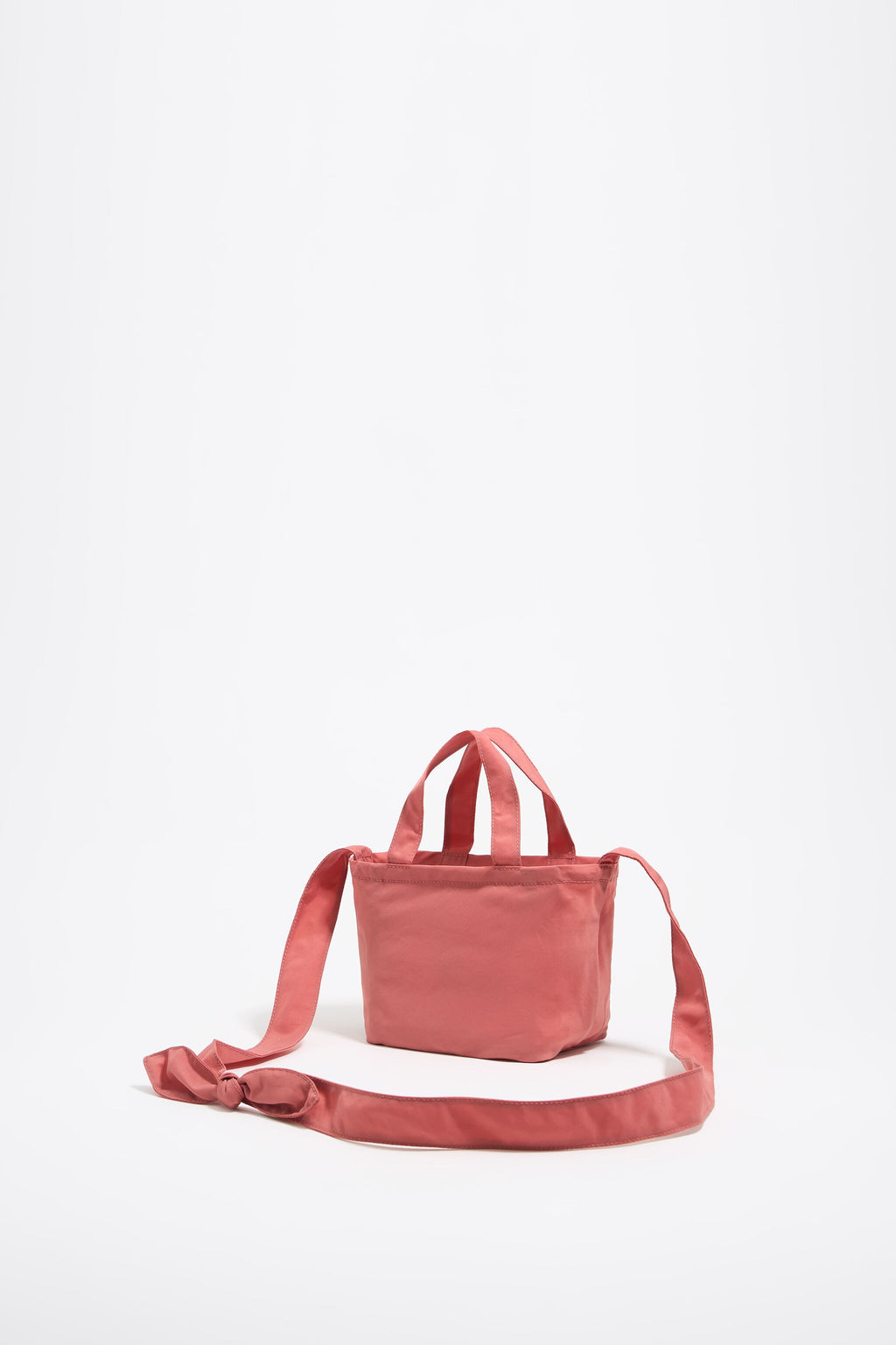 Pink nylon mini shopper bag