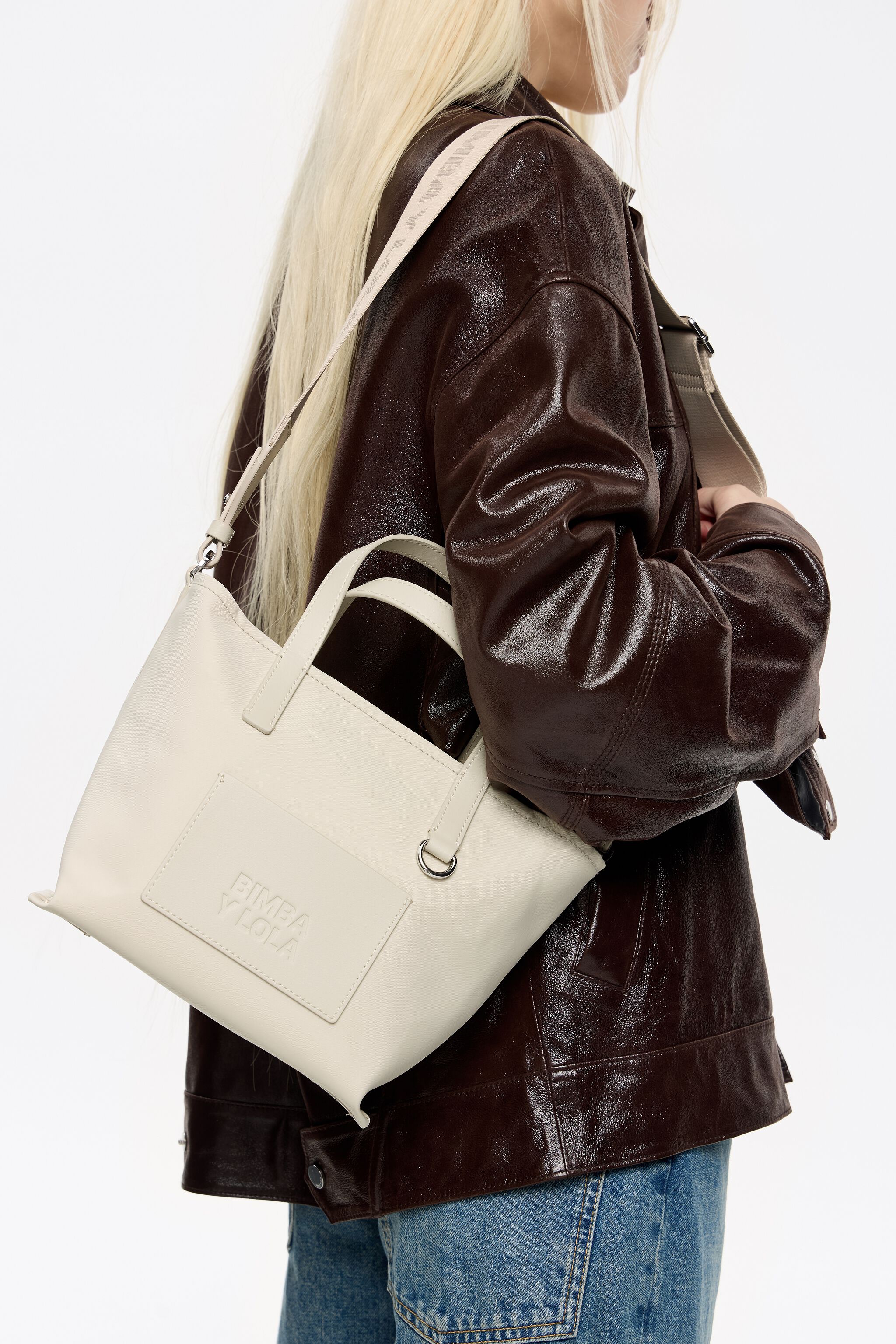 Small stone white crossbody bag