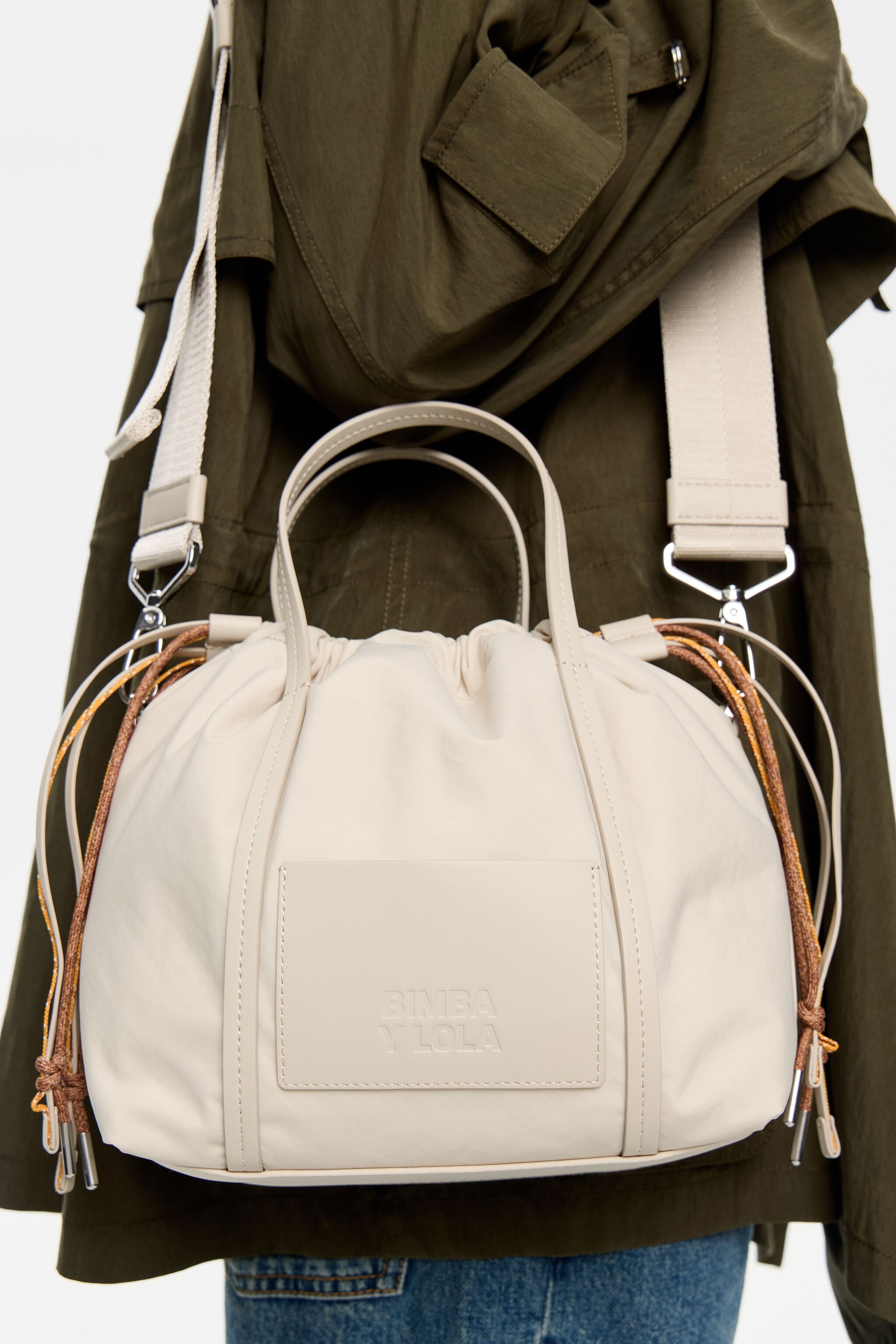 Small stone white crossbody bag