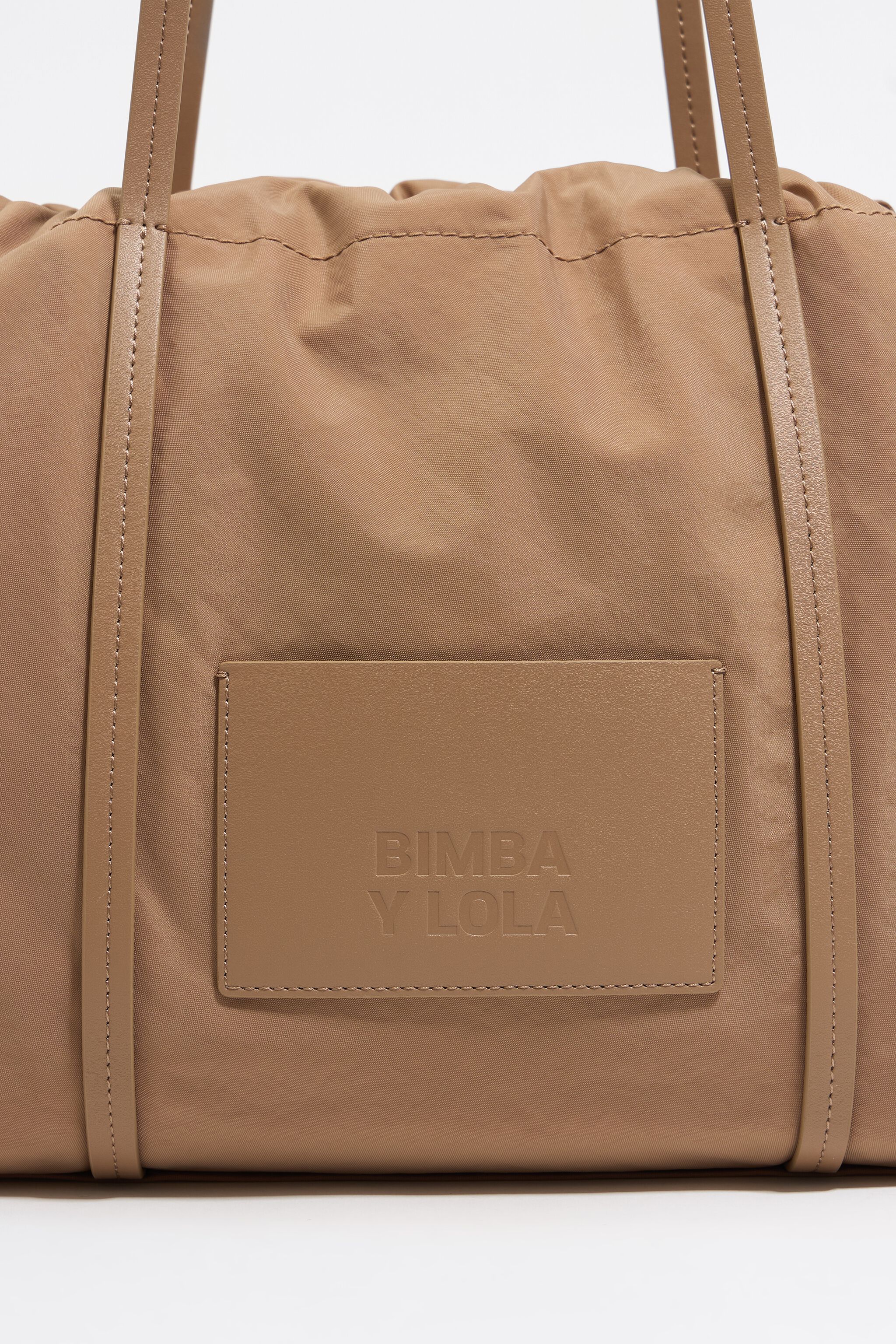 Large bark nylon crossbody bag