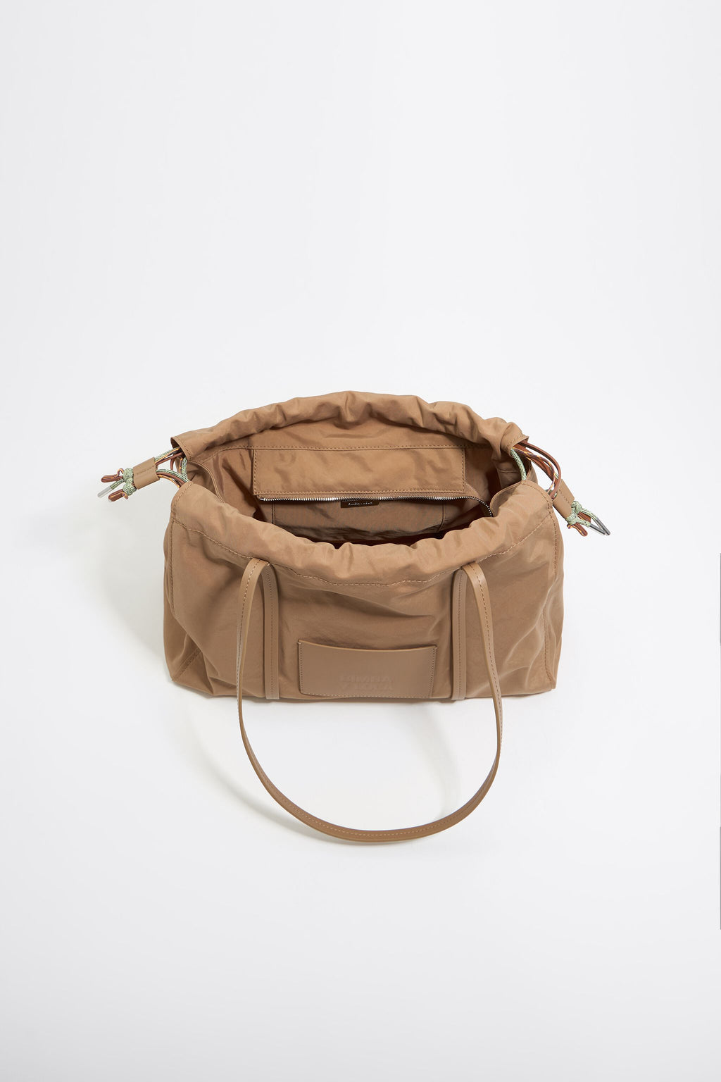Large bark nylon crossbody bag
