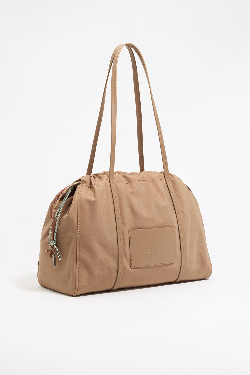 Large bark nylon crossbody bag