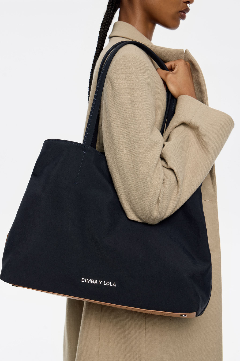 Large midnight nylon Chihuahua shopper bag