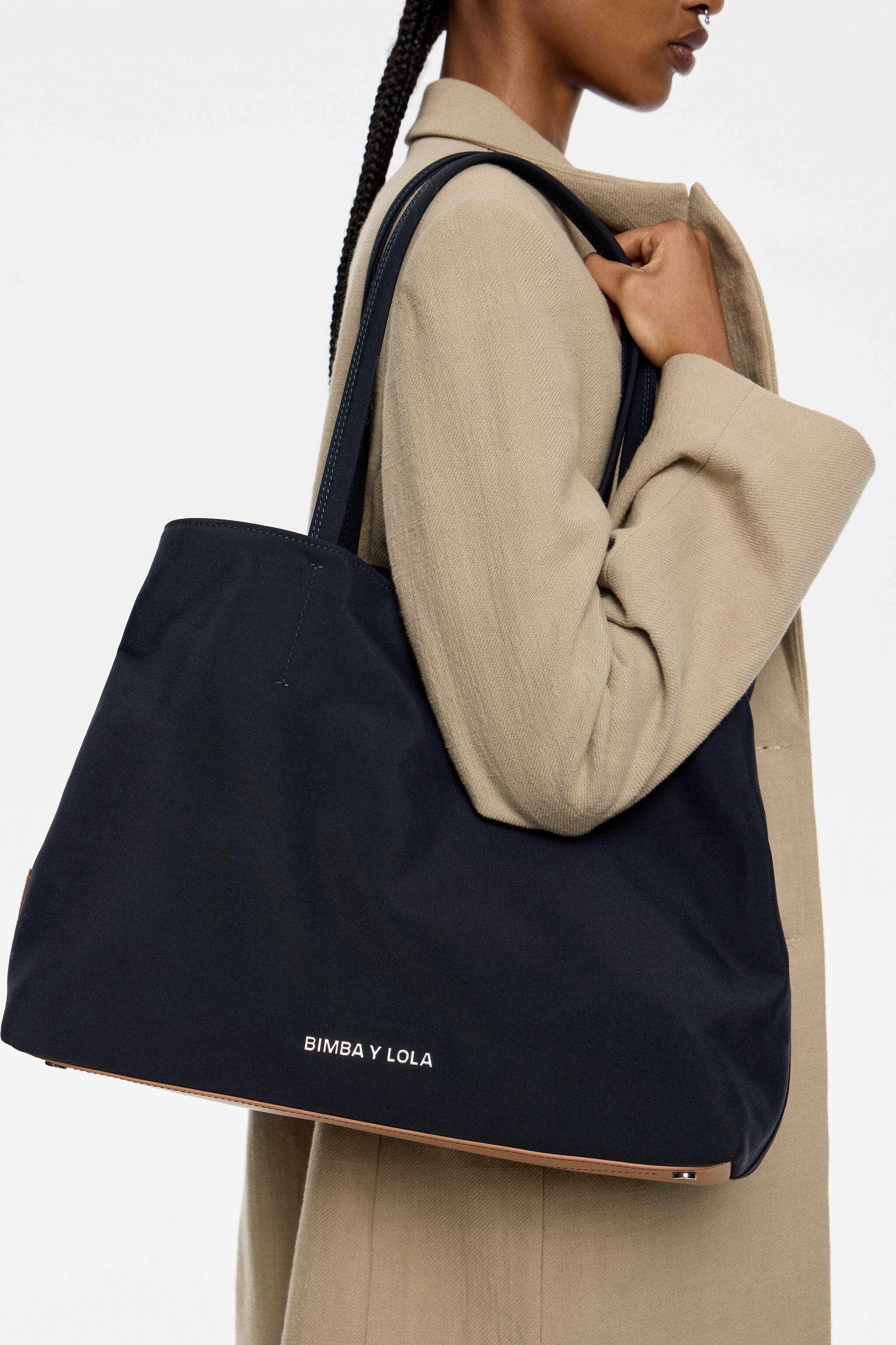 Large midnight nylon Chihuahua shopper bag