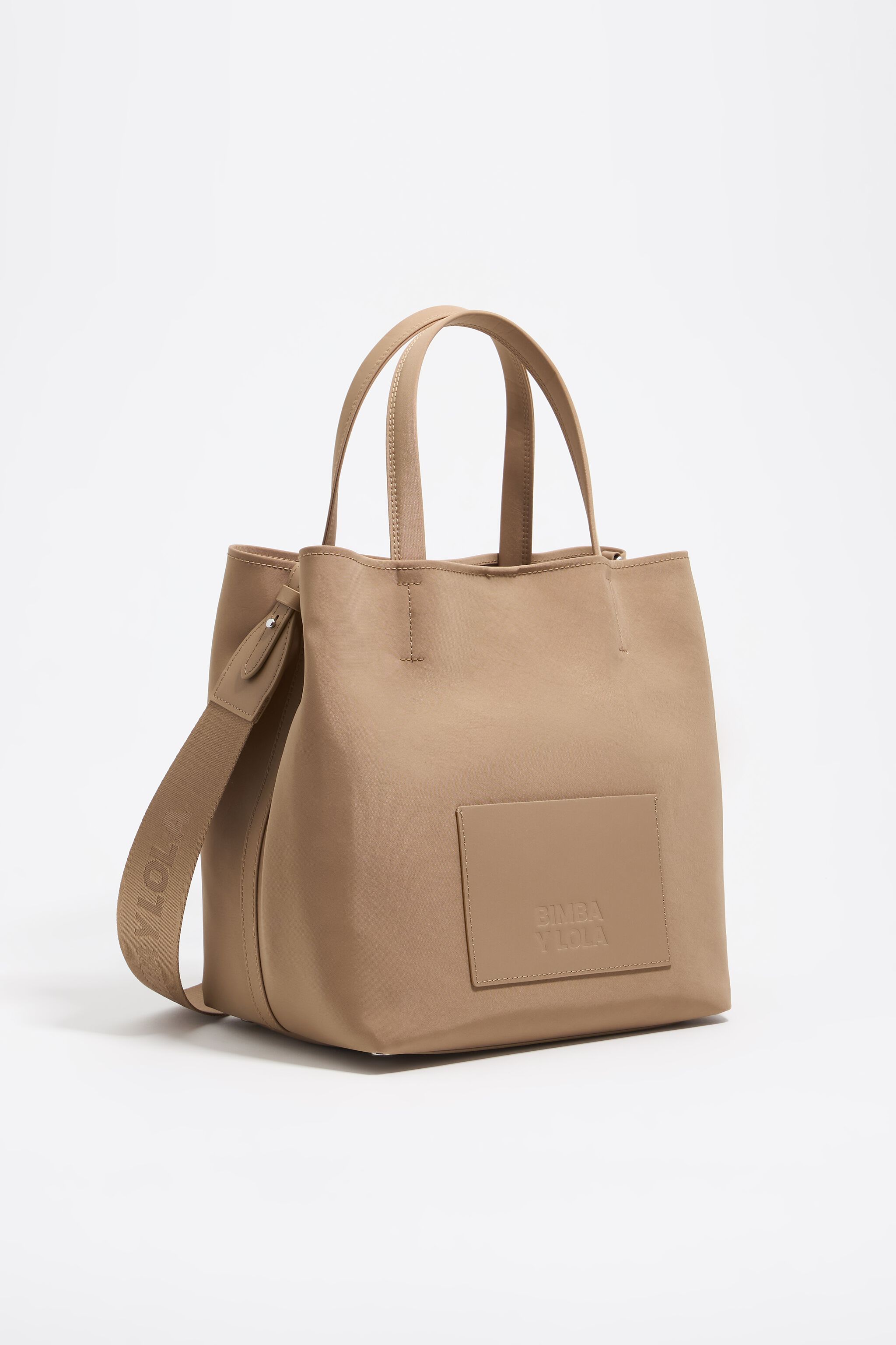 Large bark brown nylon Chihuahua shopper bag