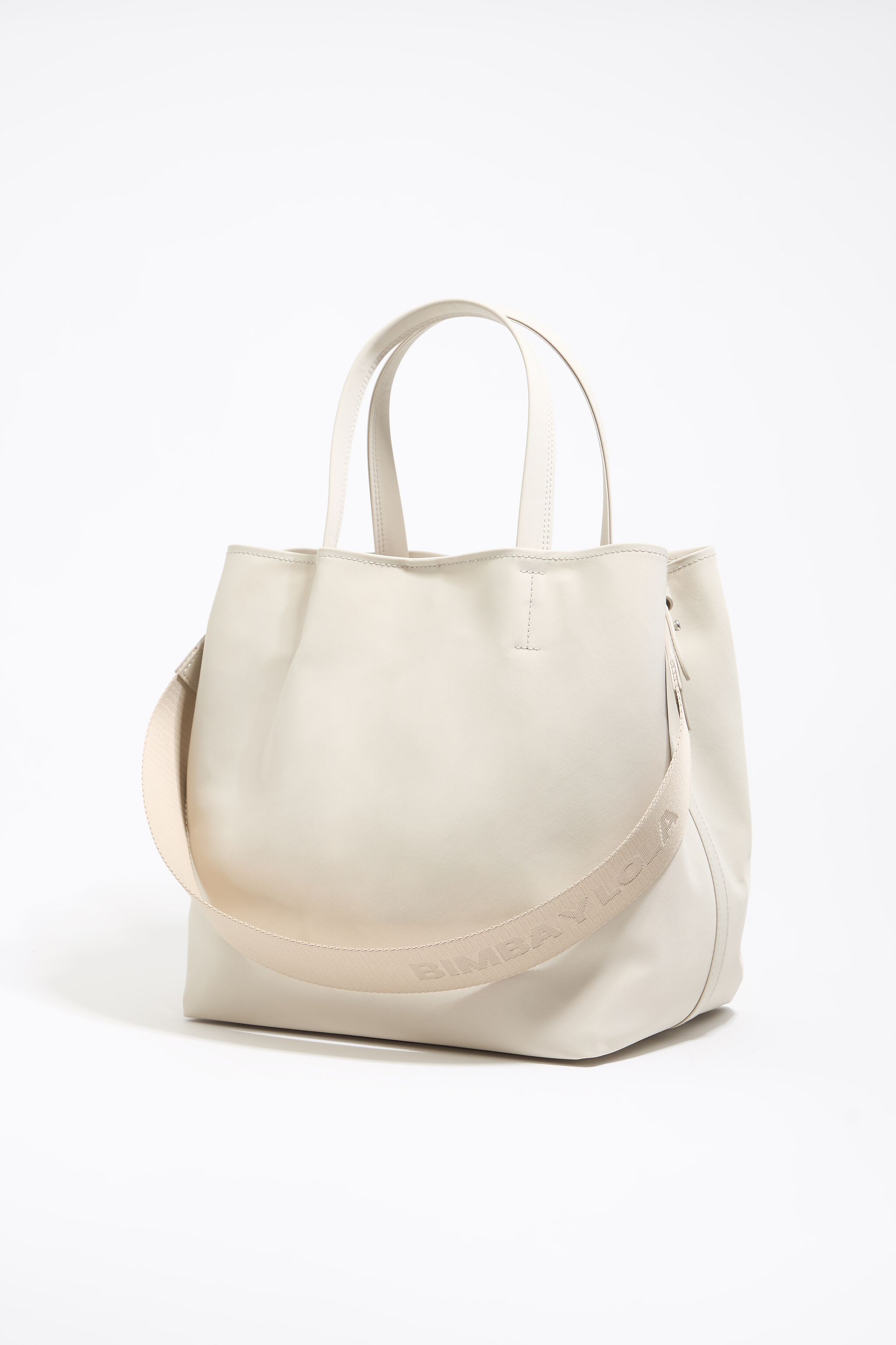 Large stone white nylon Chihuahua shopper bag