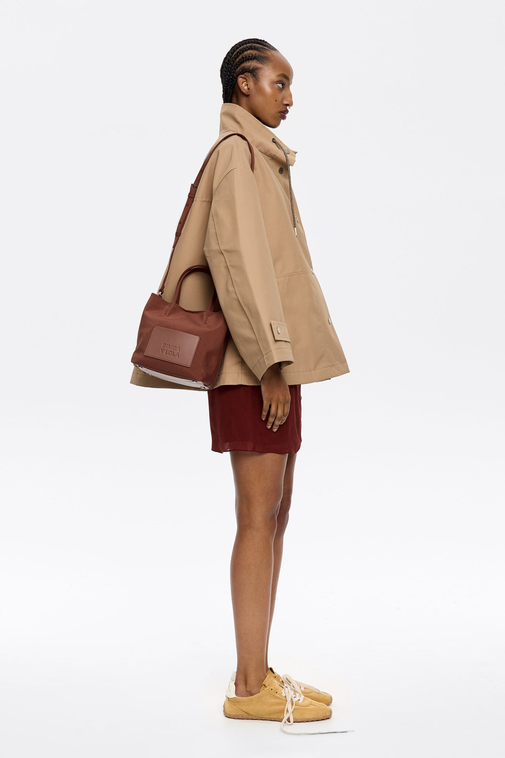 Small brown nylon Chihuahua bag