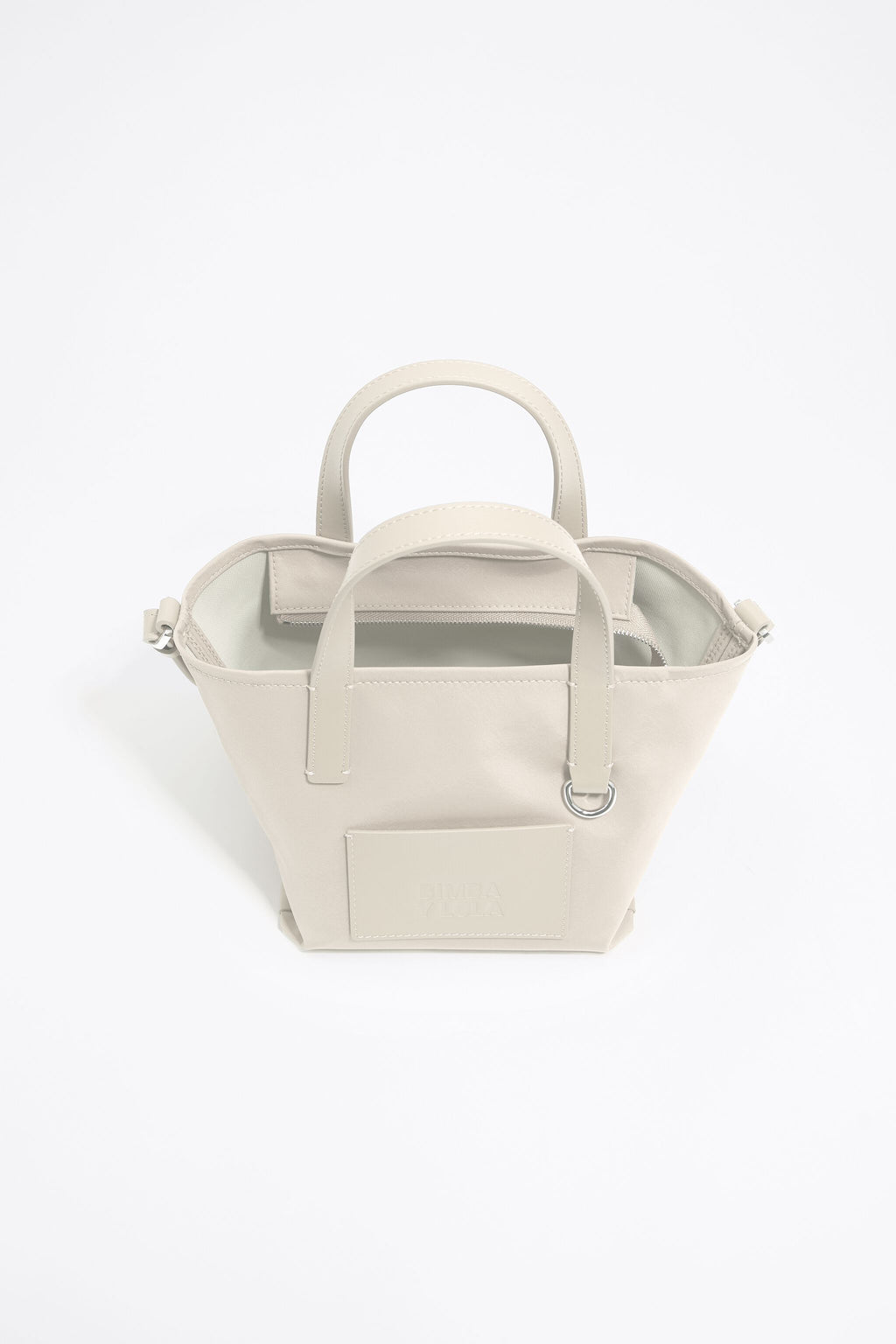 Mini stone white shopper bag