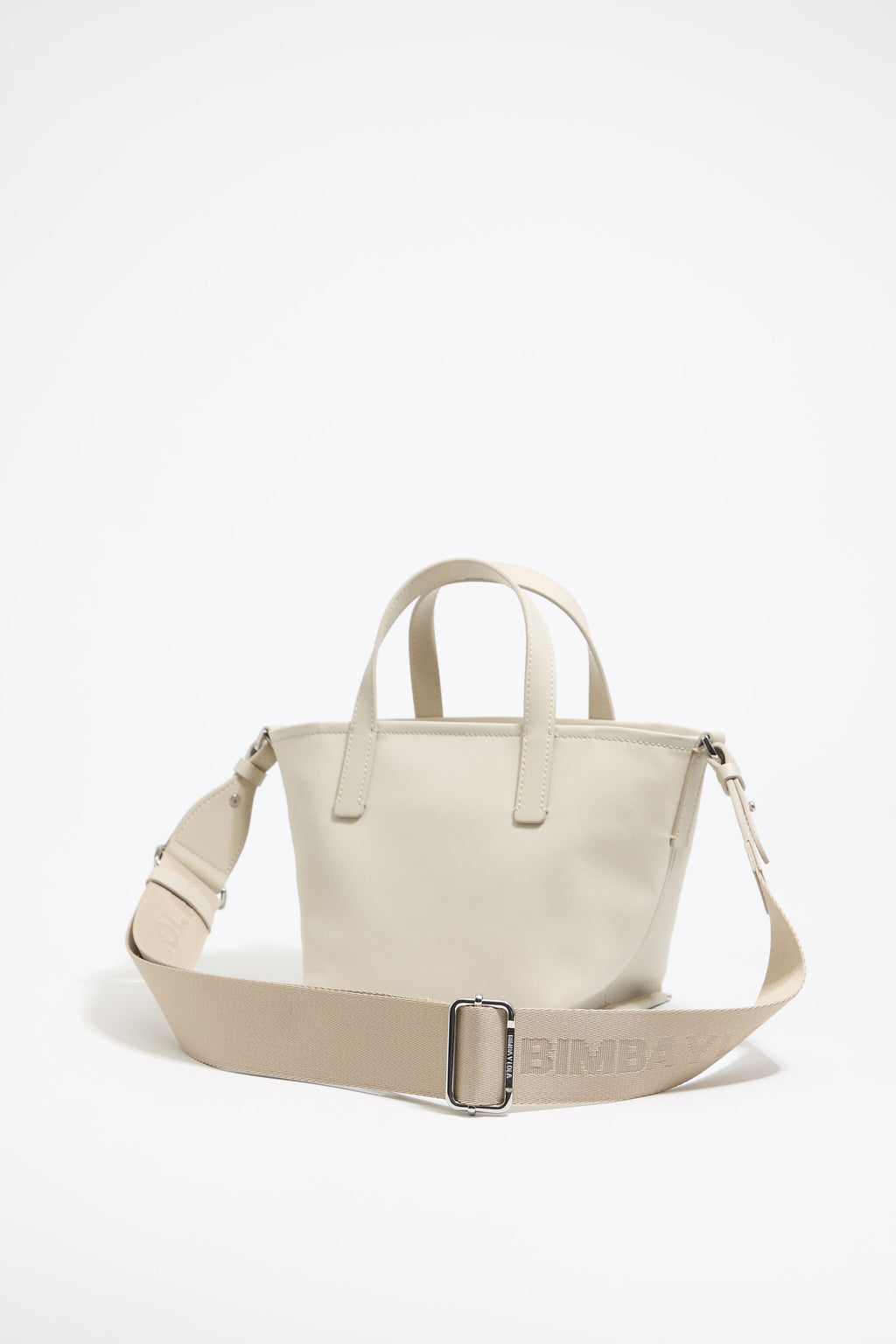 Mini stone white shopper bag