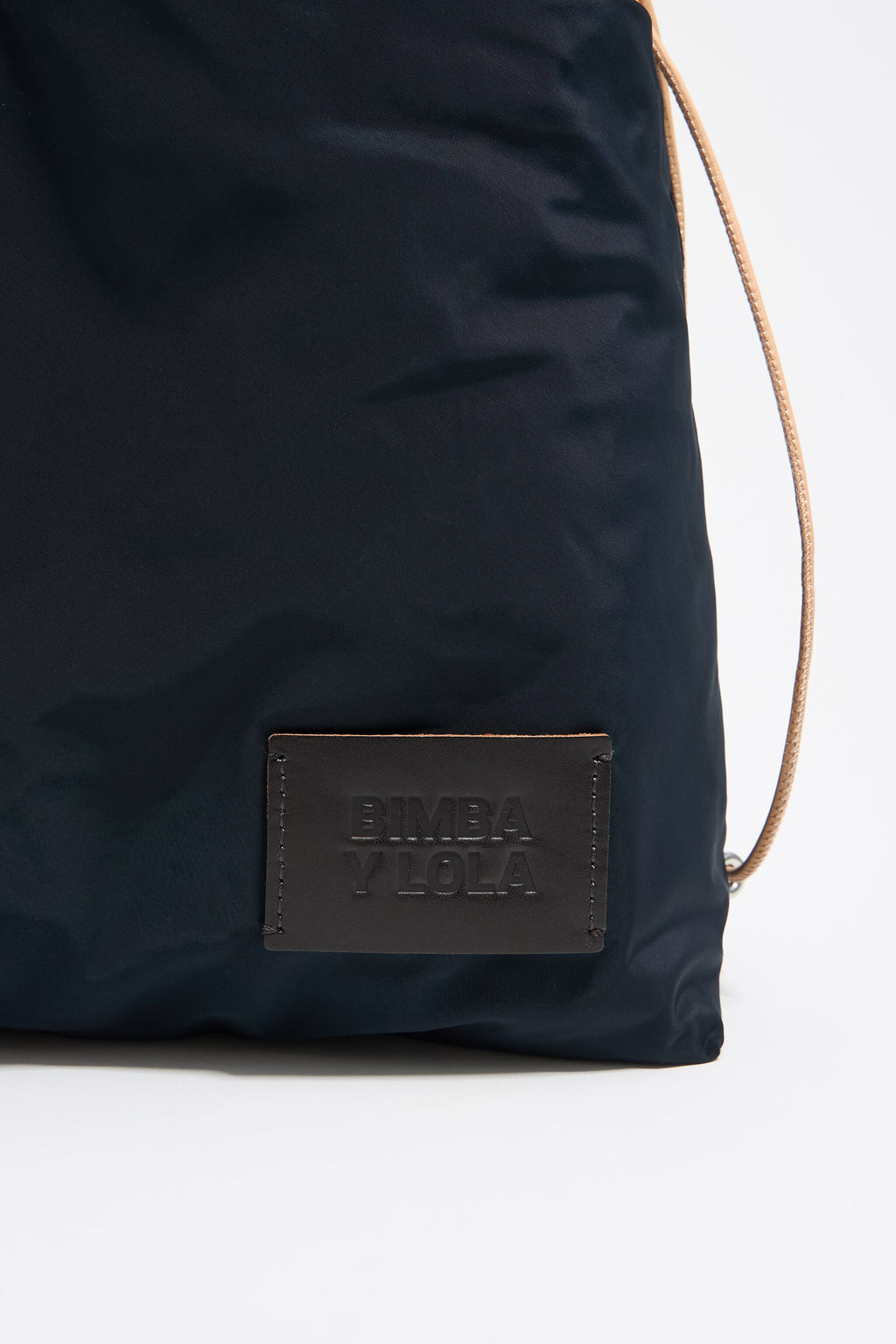 Midnight blue nylon shopper bag