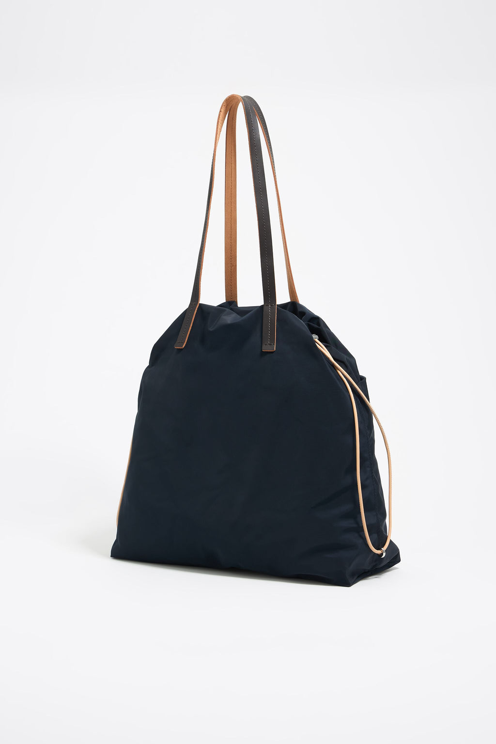 Midnight blue nylon shopper bag