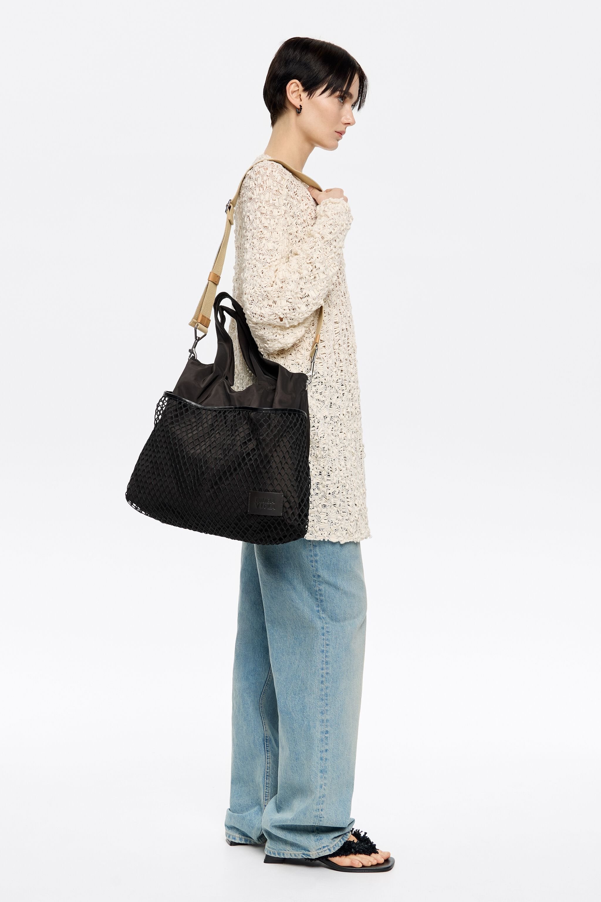 Large black nylon Paper bag