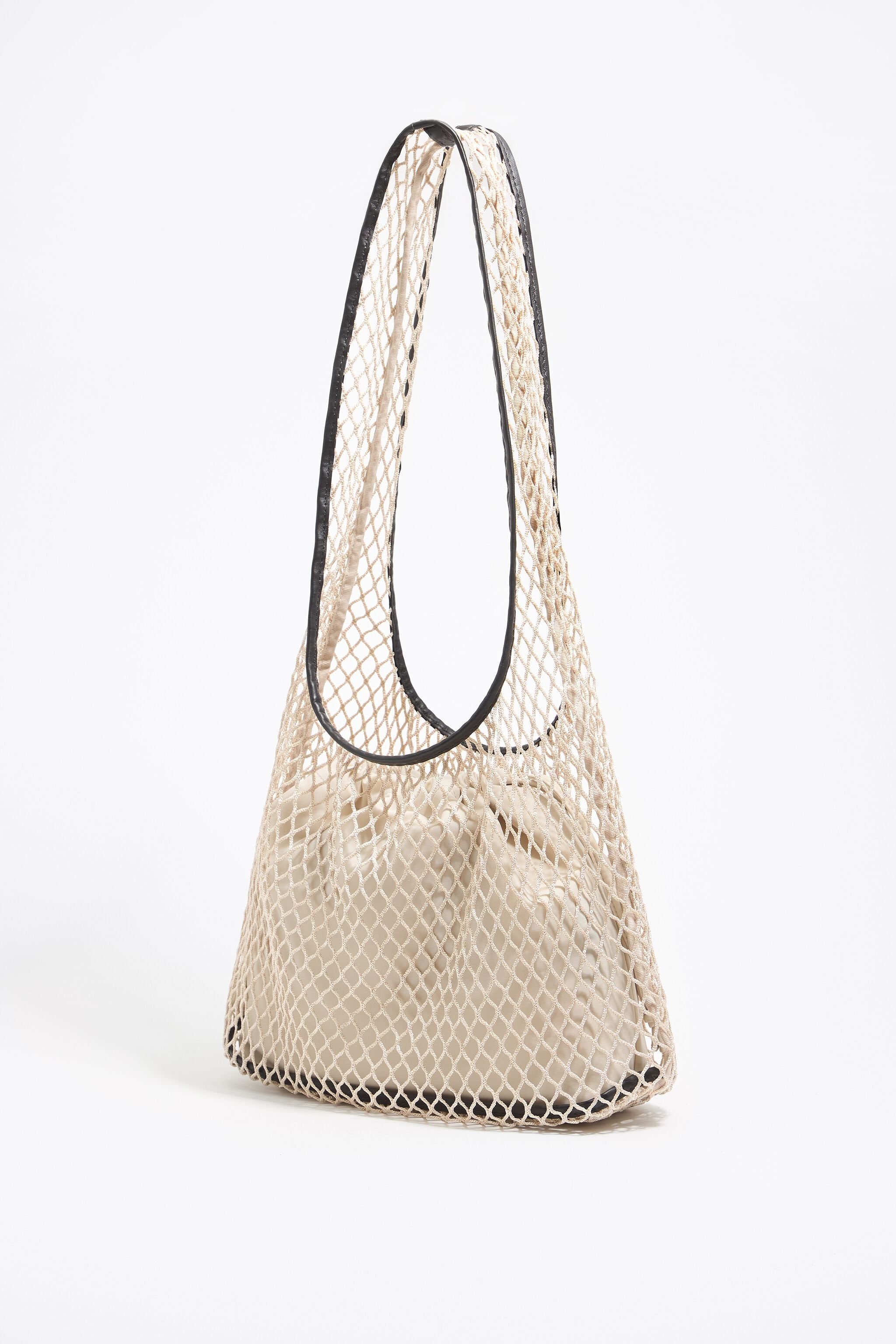 Stone white mesh Paper bag