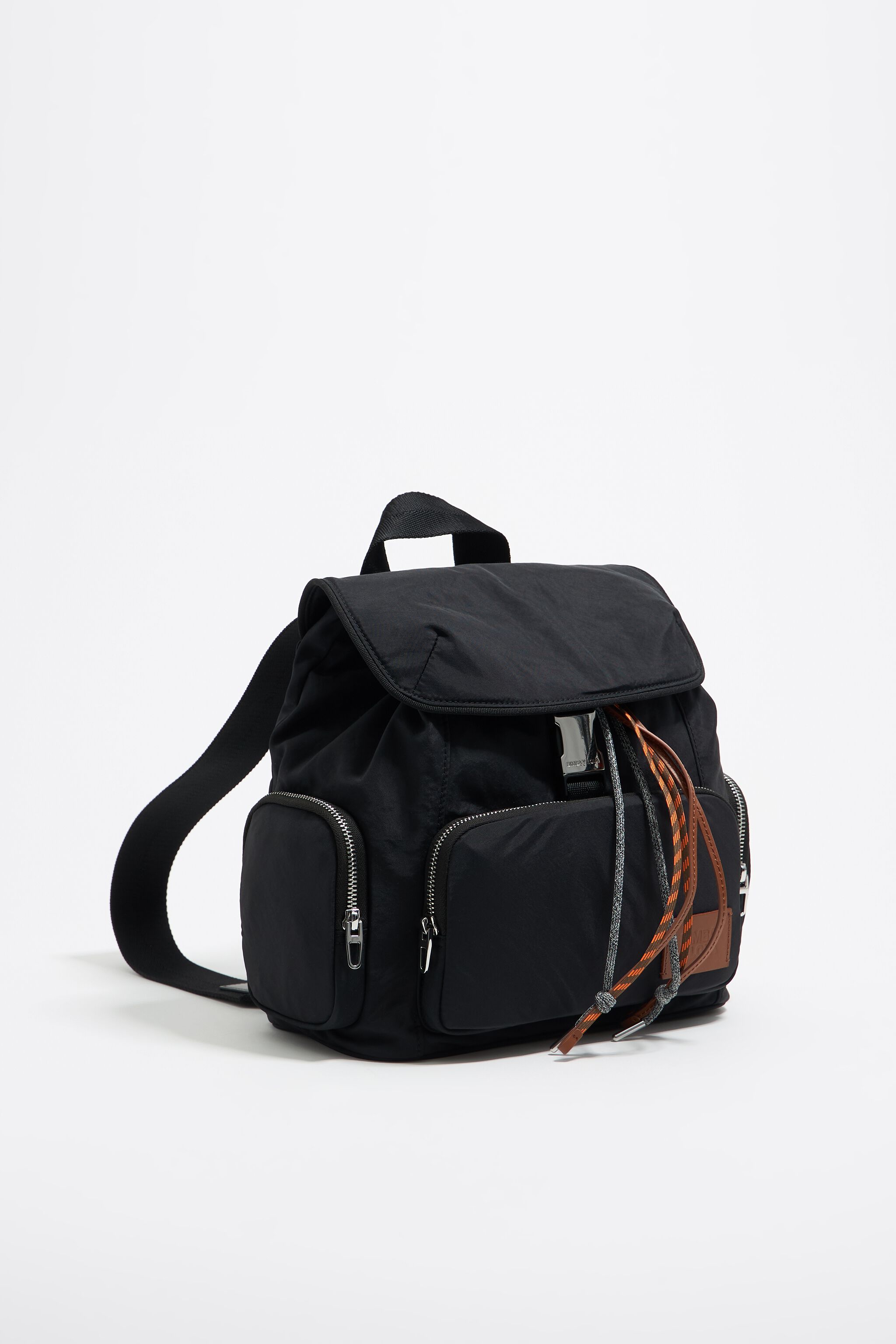 Medium black nylon backpack