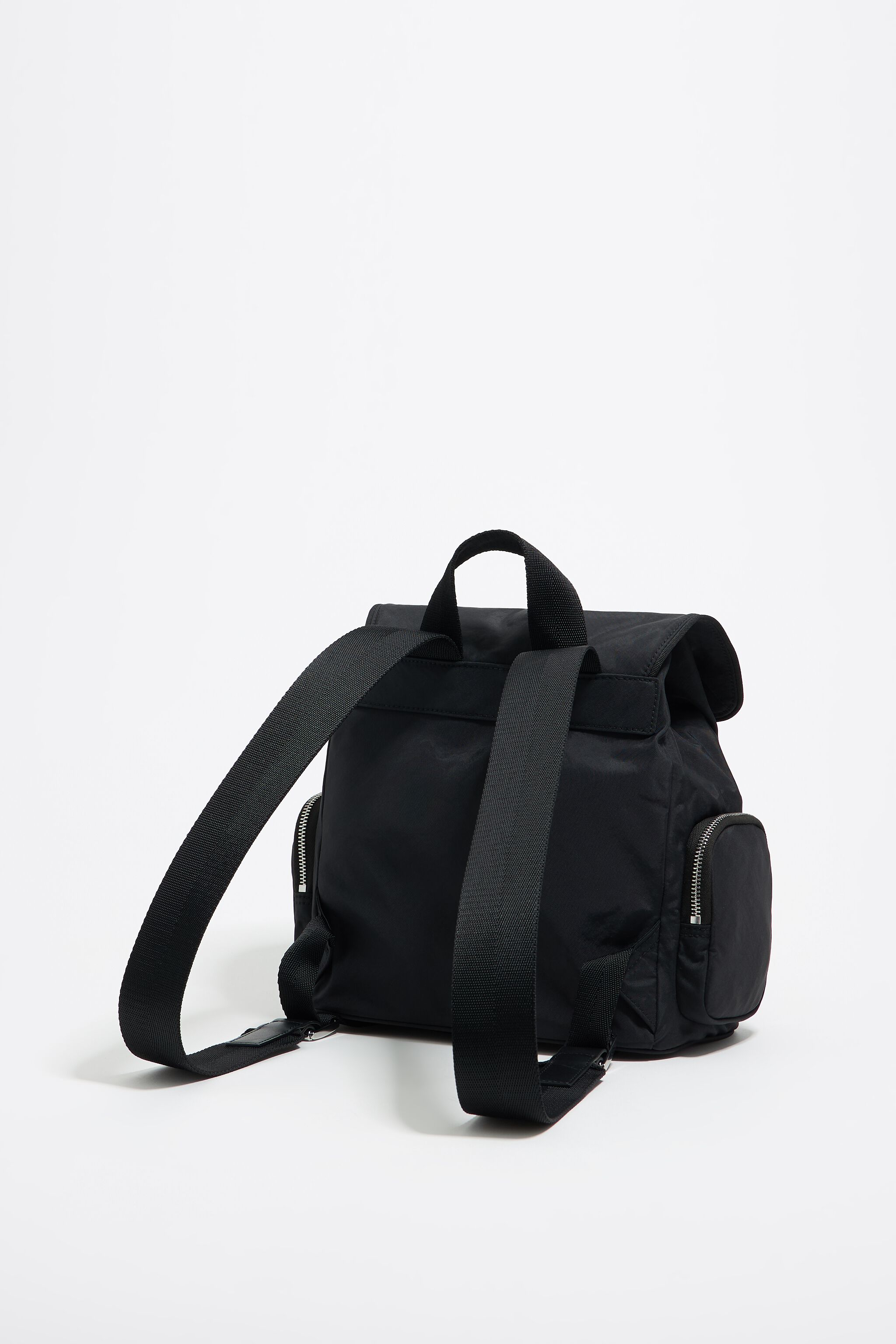 Medium black nylon backpack