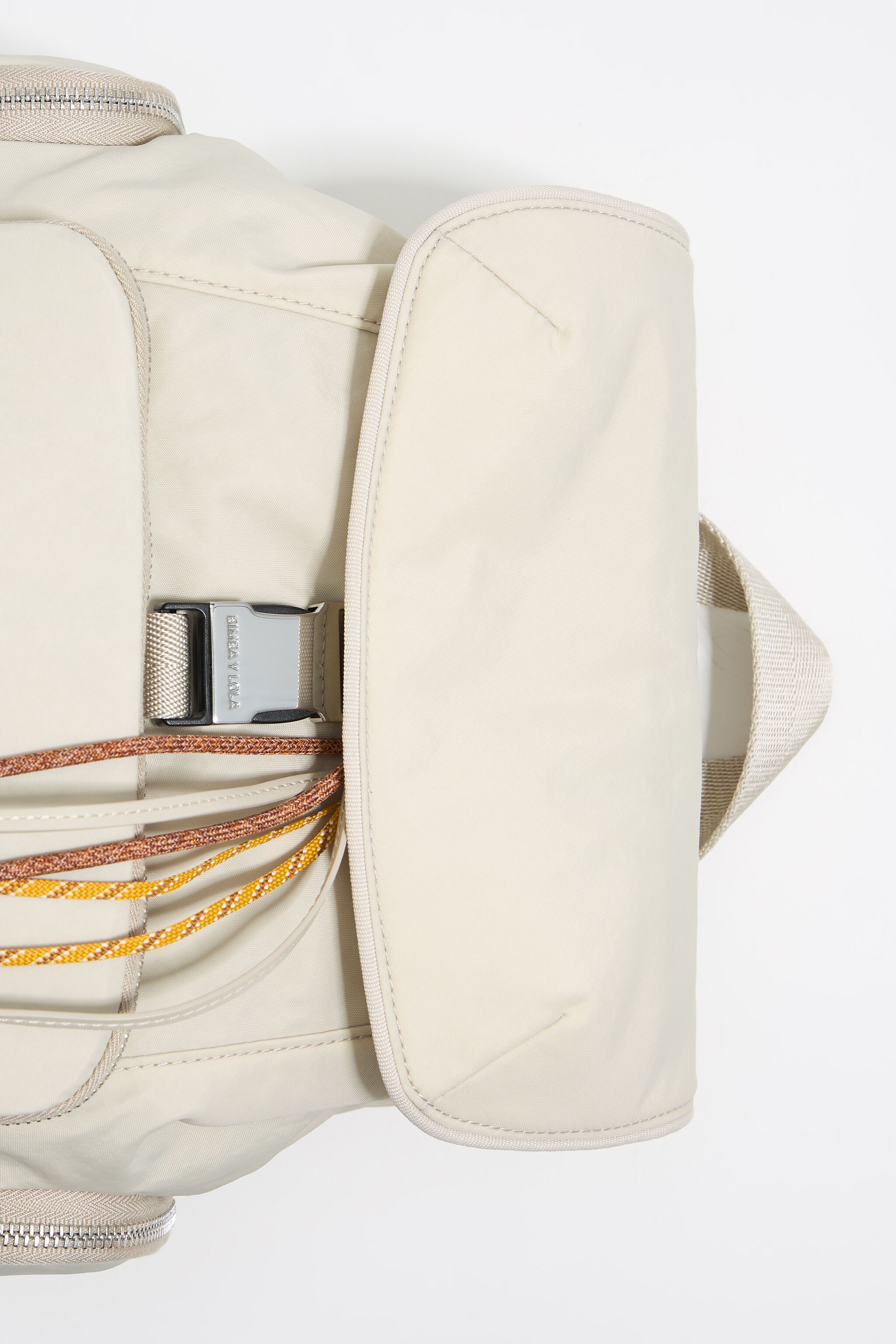 Medium stone white nylon backpack