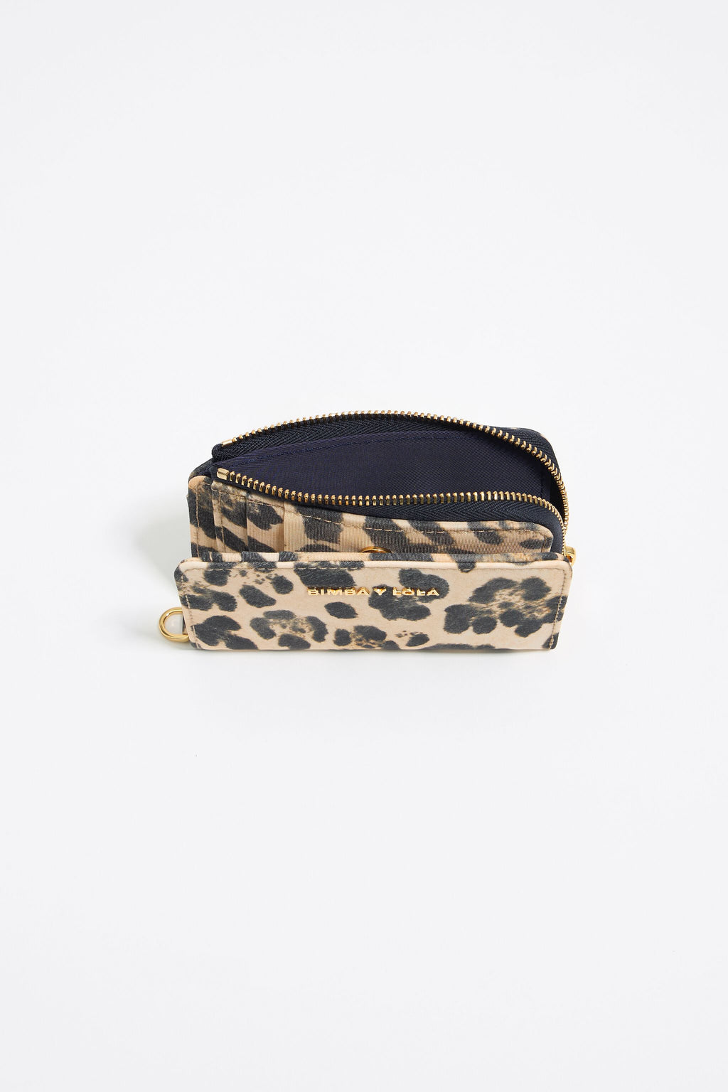 Beige Leopard nylon purse