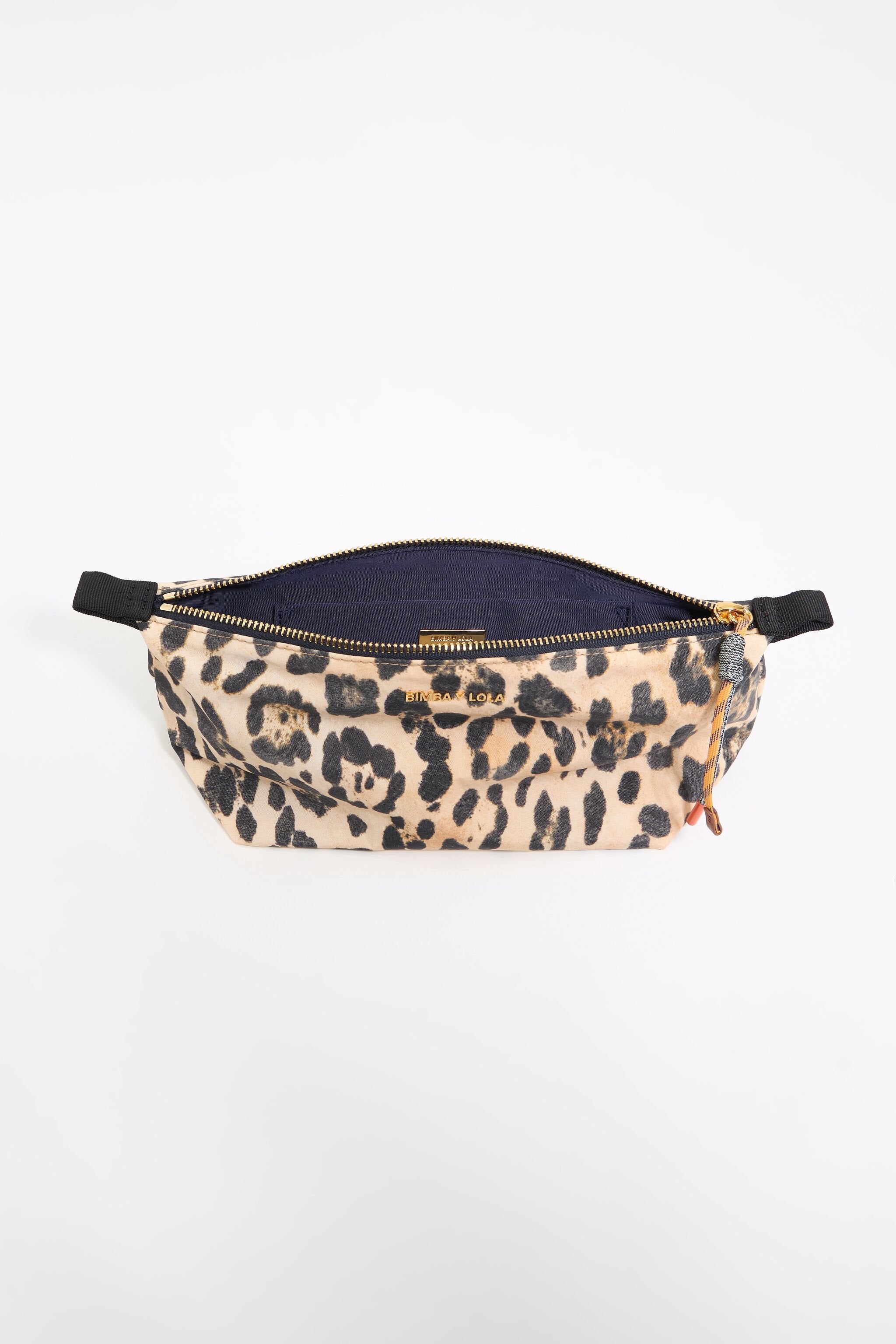 Medium beige Leopard nylon make-up case