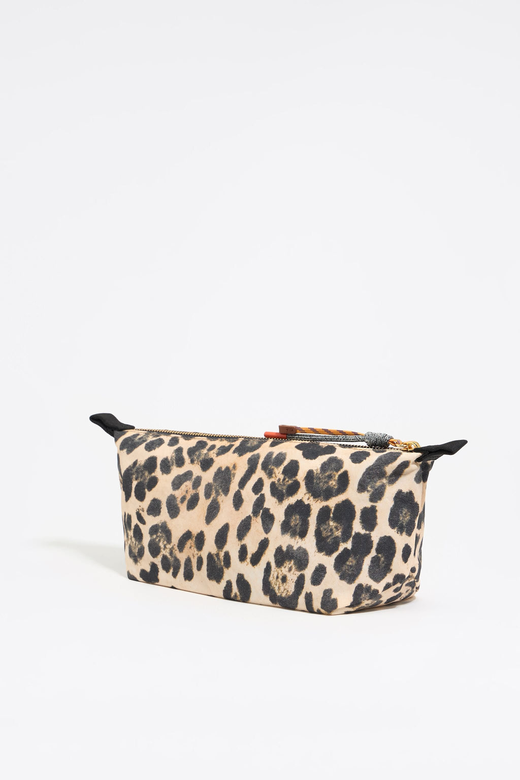 Medium beige Leopard nylon make-up case