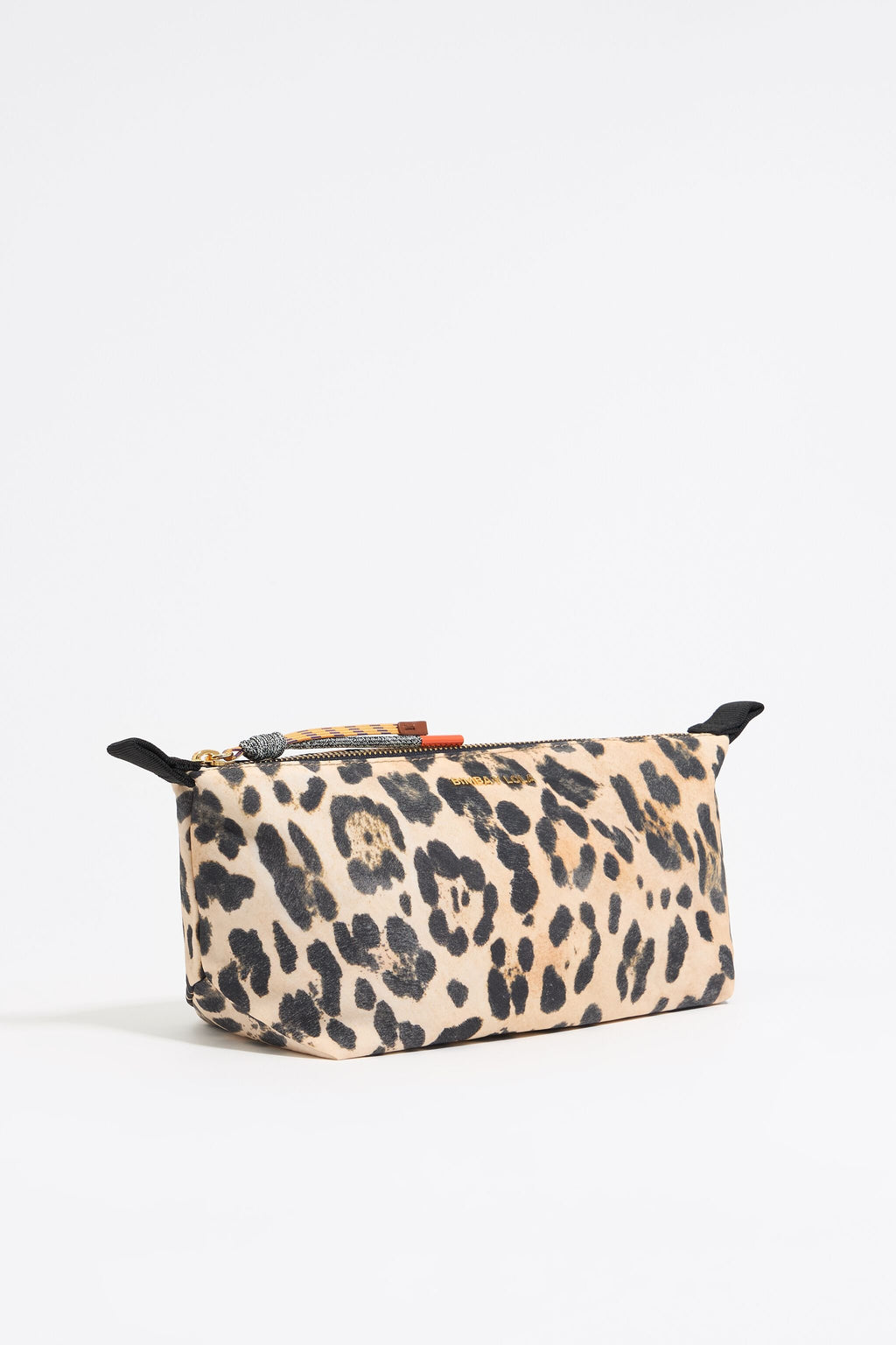 Medium beige Leopard nylon make-up case