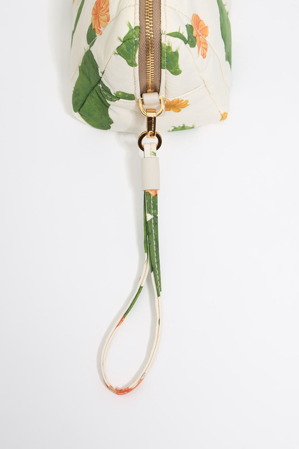 Medium ivory Cactus nylon make-up case