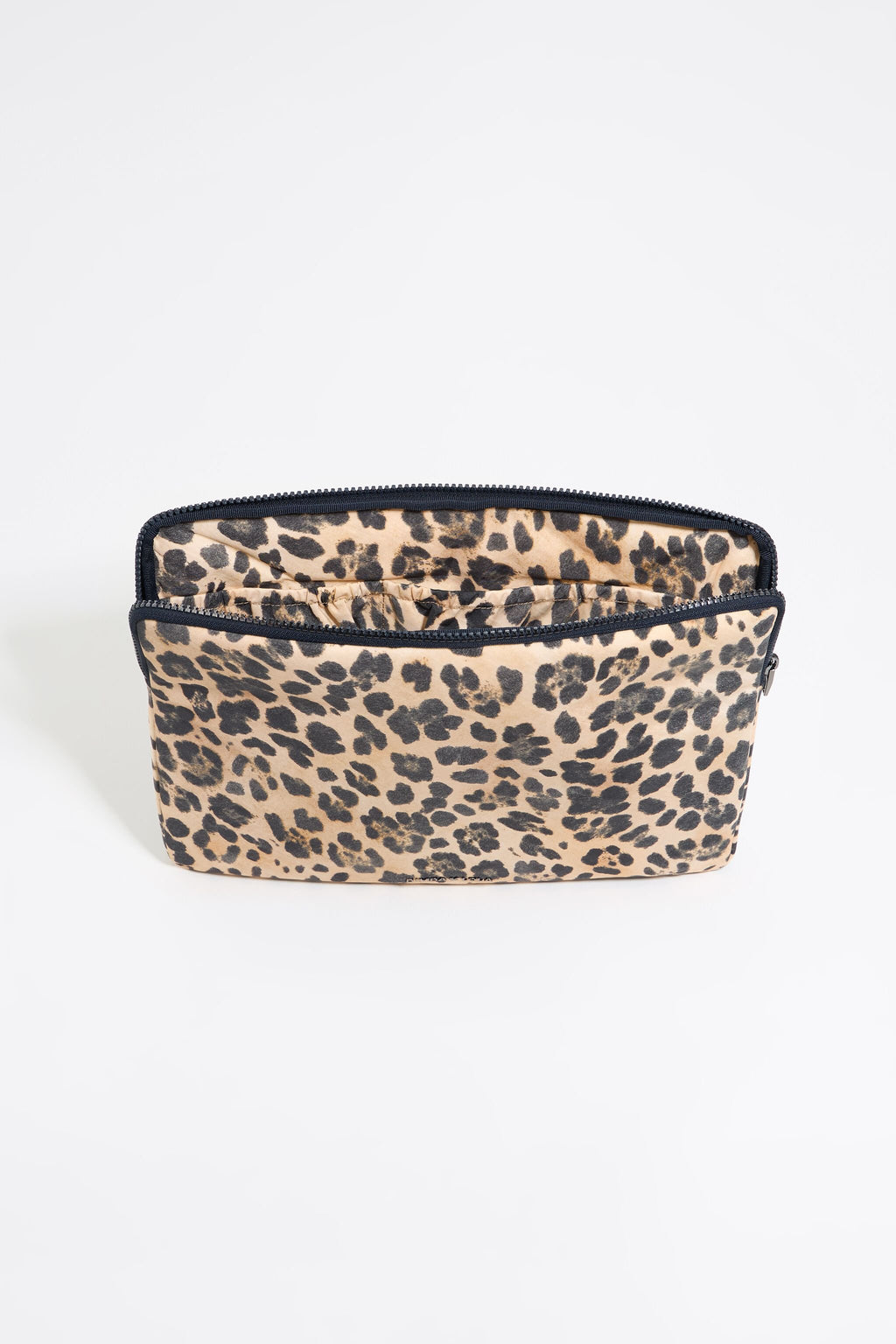 Beige Leopard nylon 13.5" laptop sleeve