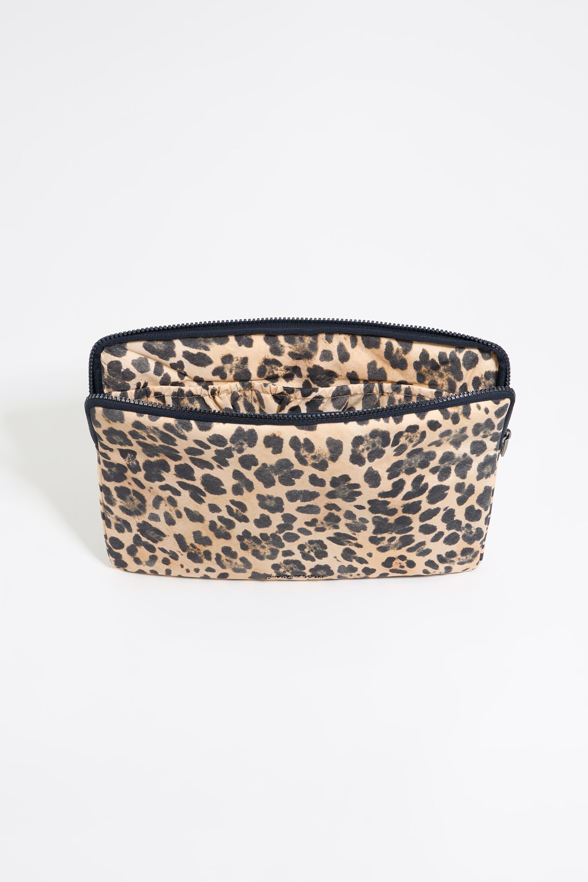Beige Leopard nylon 13.5" laptop sleeve