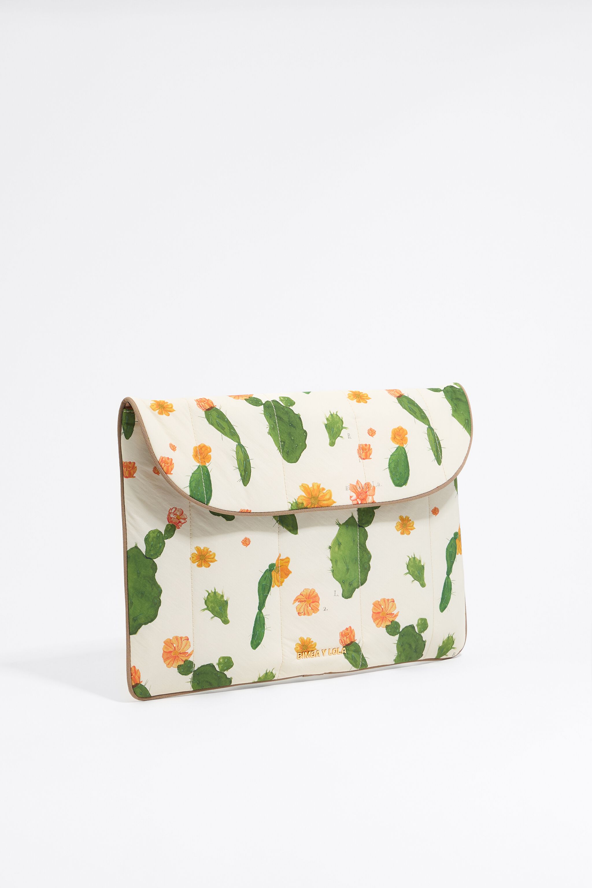 Ivory Cactus nylon 13.5" laptop sleeve