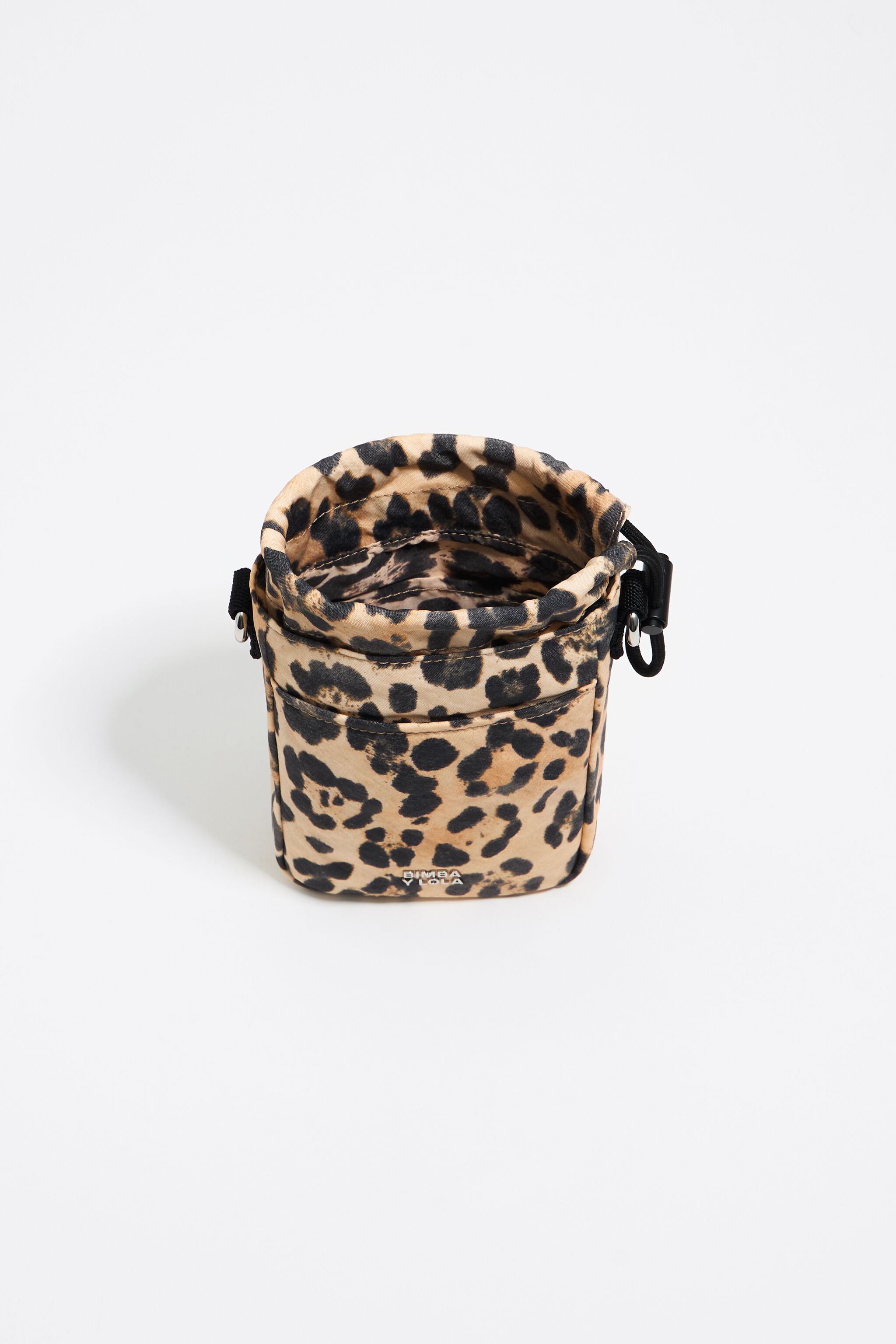 Beige Leopard nylon mini bag