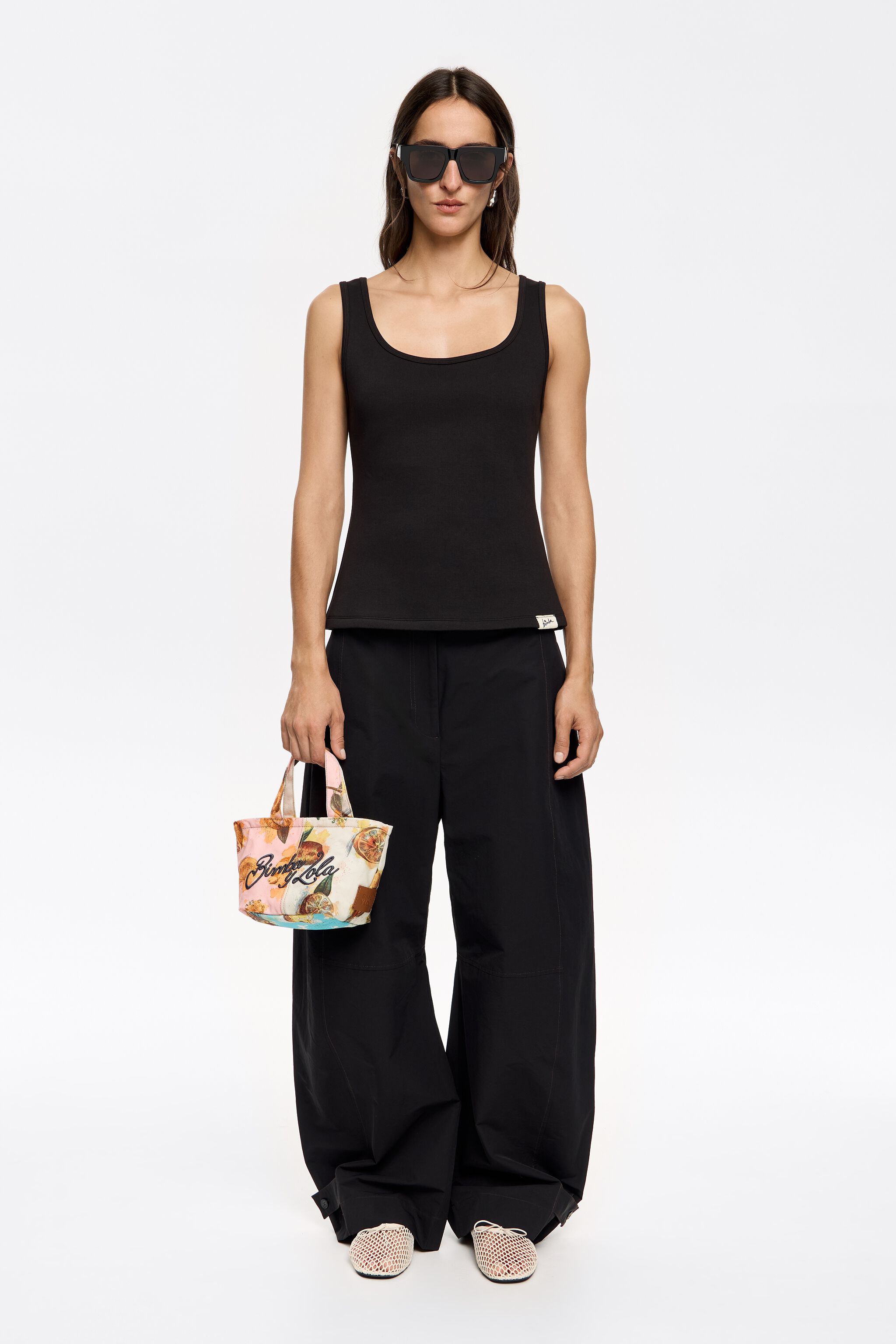 Pink nylon Lemons mini bag