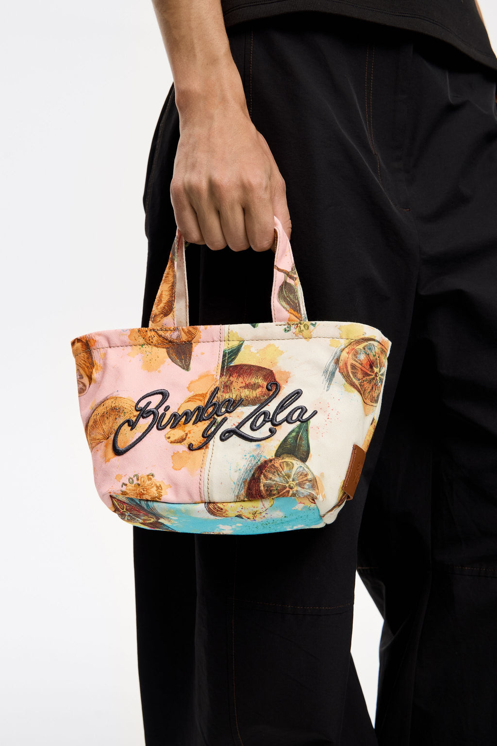 Pink nylon Lemons mini bag