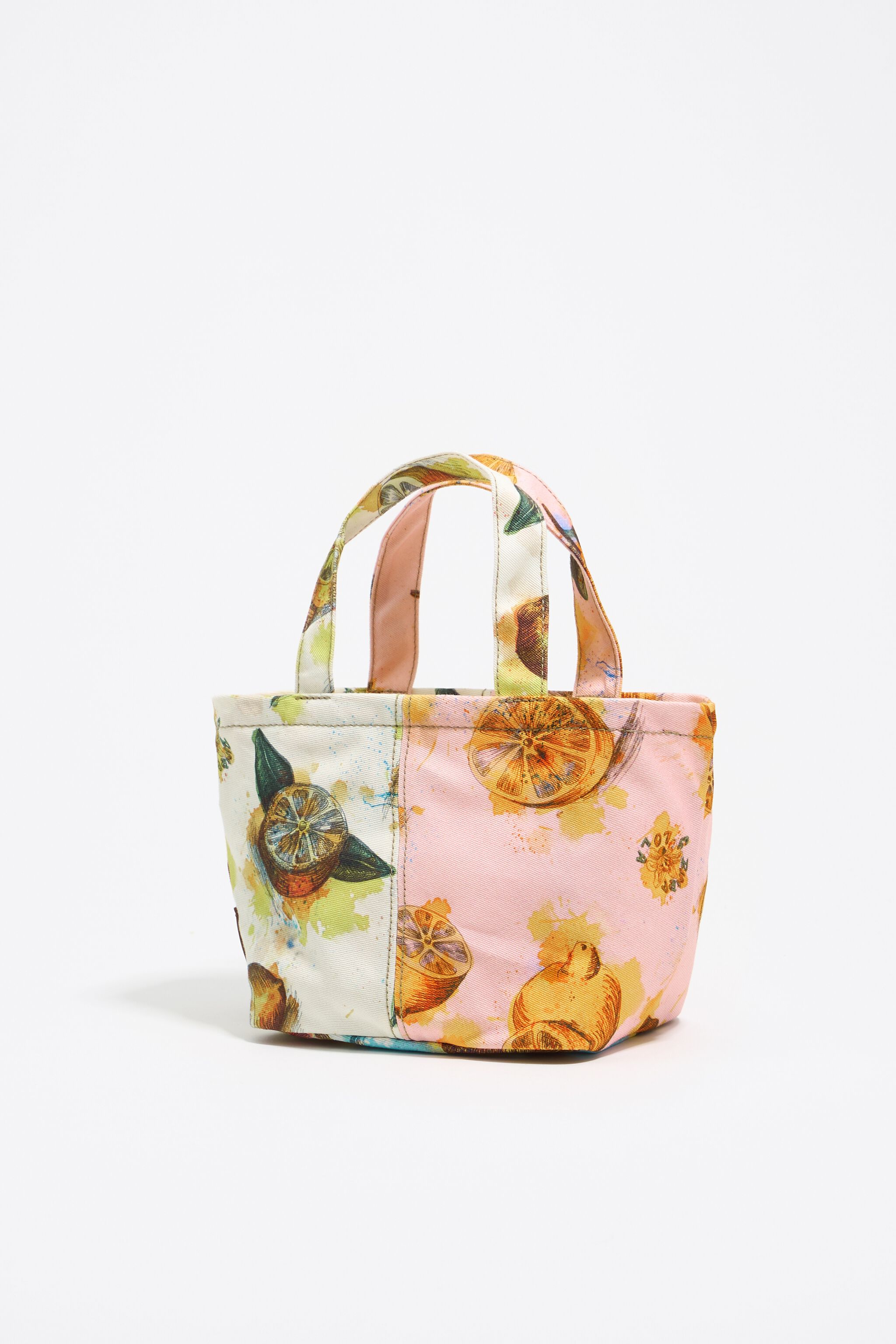 Pink nylon Lemons mini bag