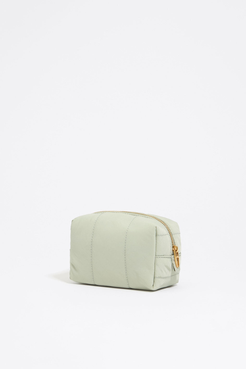 Small aquamarine nylon make-up case