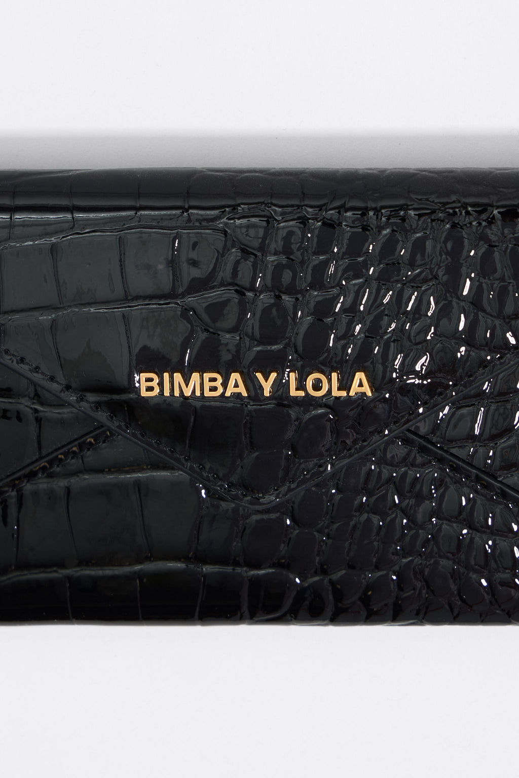 Black mock croc coin purse