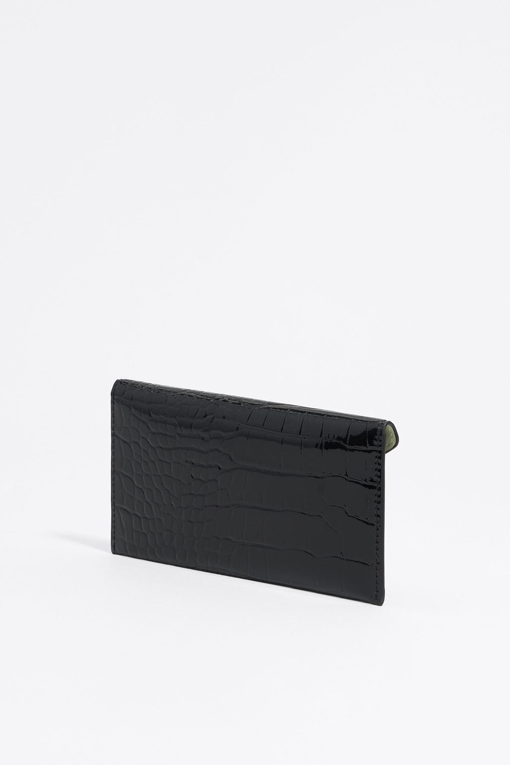 Black mock croc coin purse