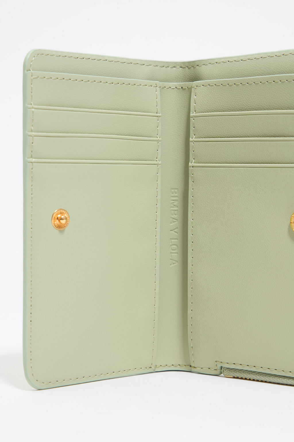 Pastel green mock croc purse