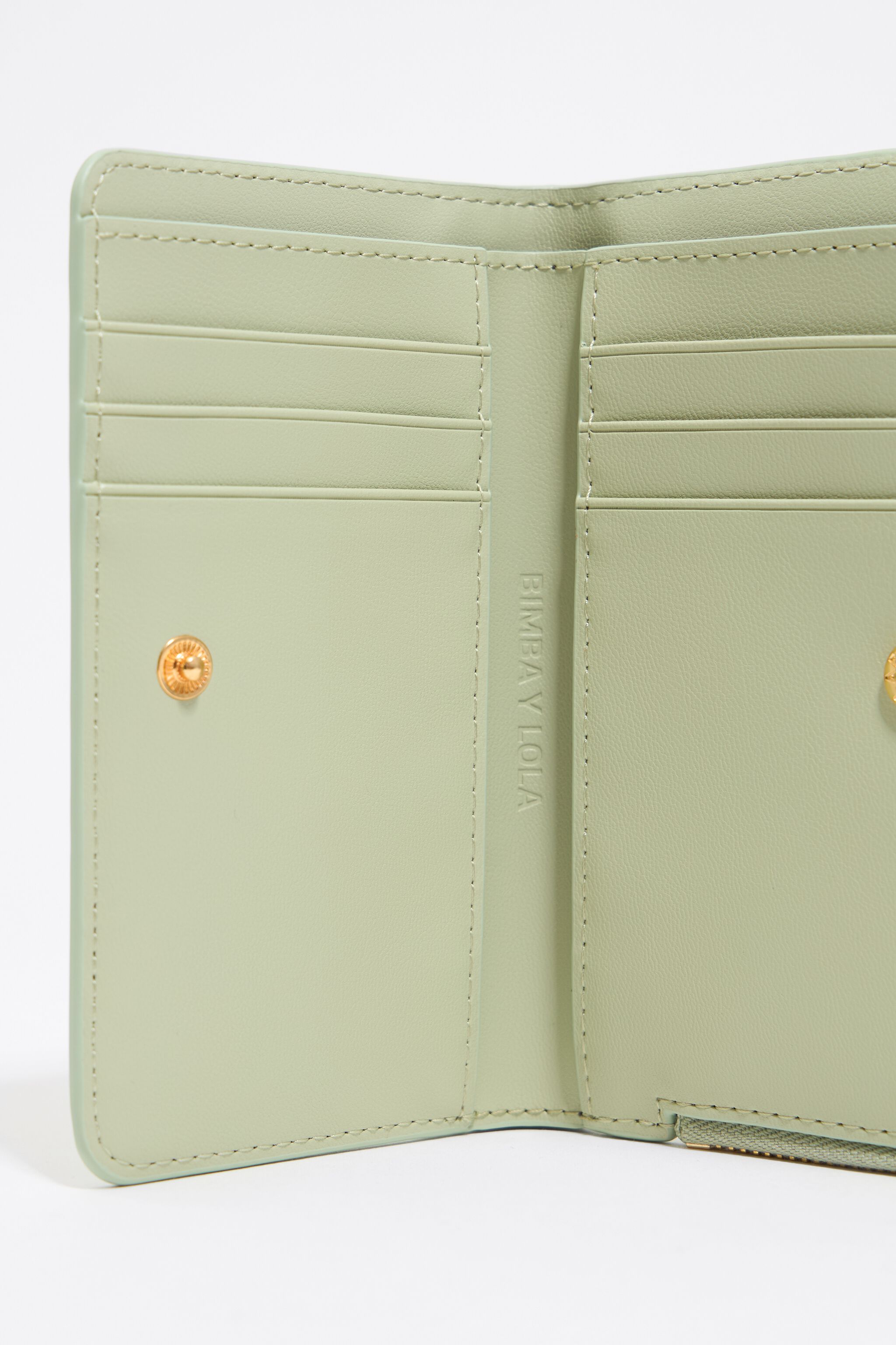 Pastel green mock croc purse