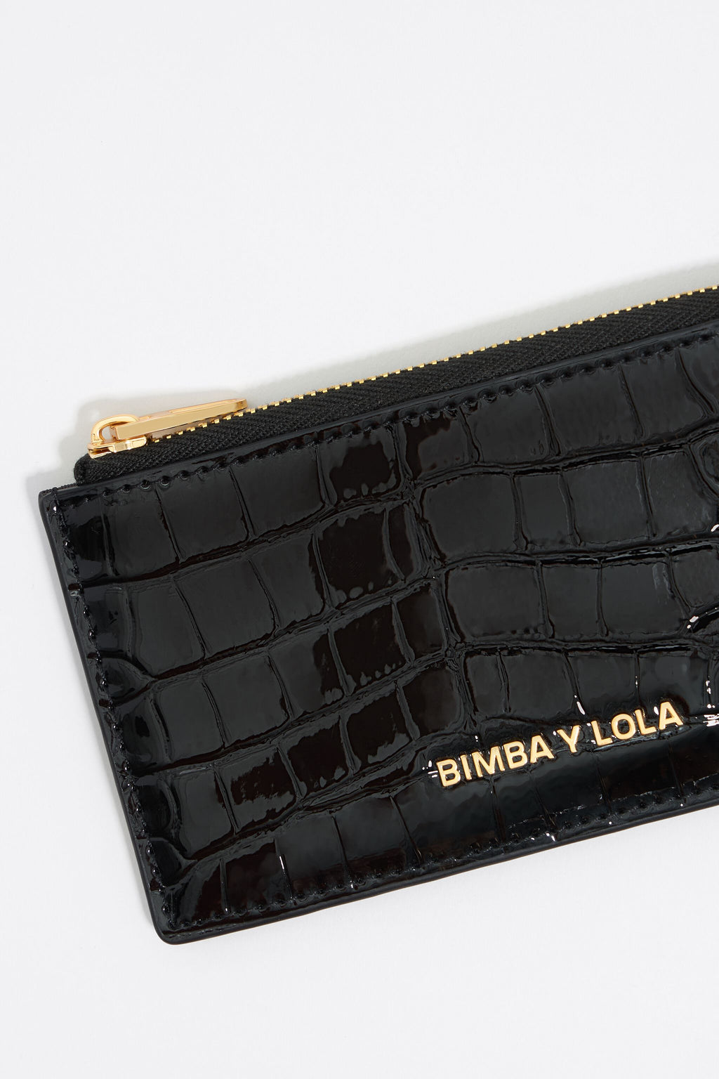 Black mock croc card holder/coin purse