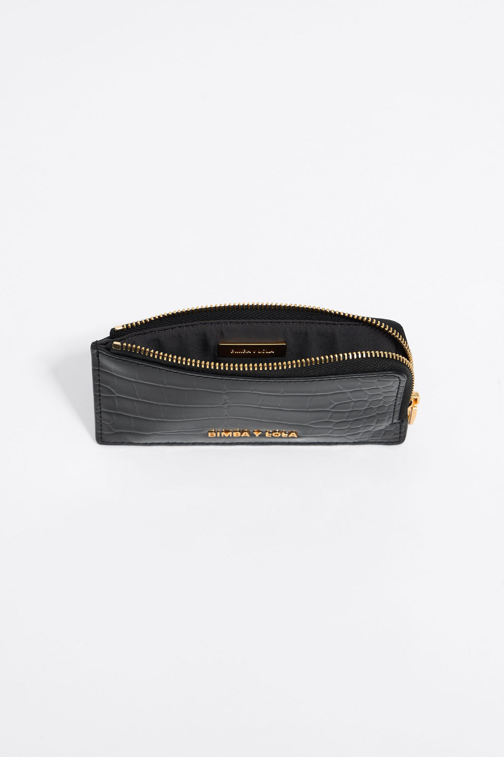 Black mock croc card holder/coin purse