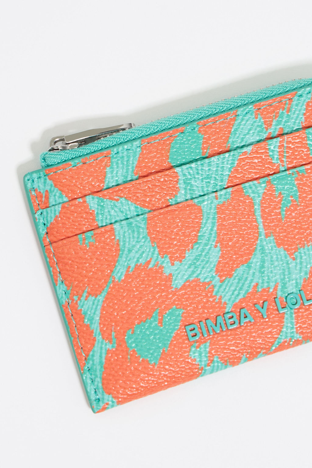 Turquoise Leopard coin purse