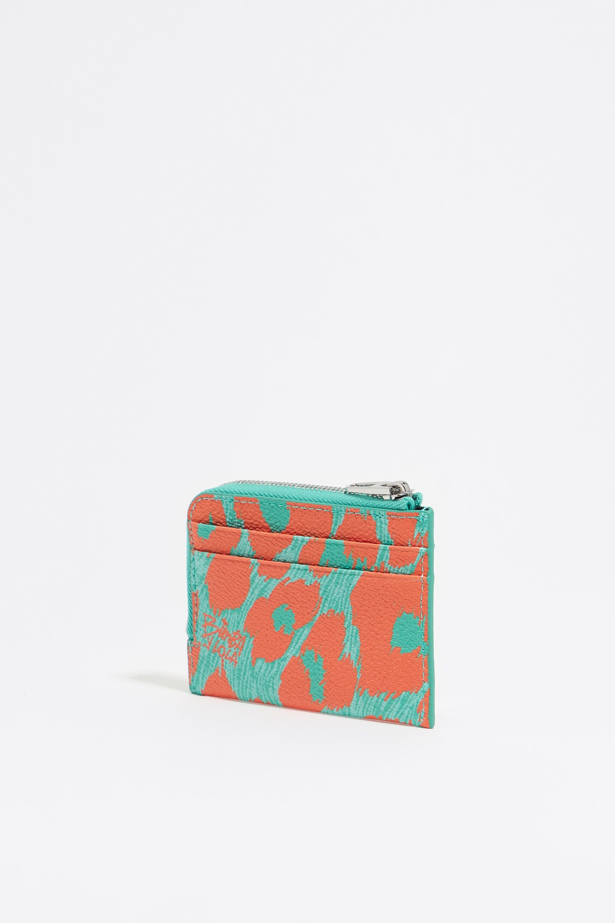 Turquoise Leopard coin purse