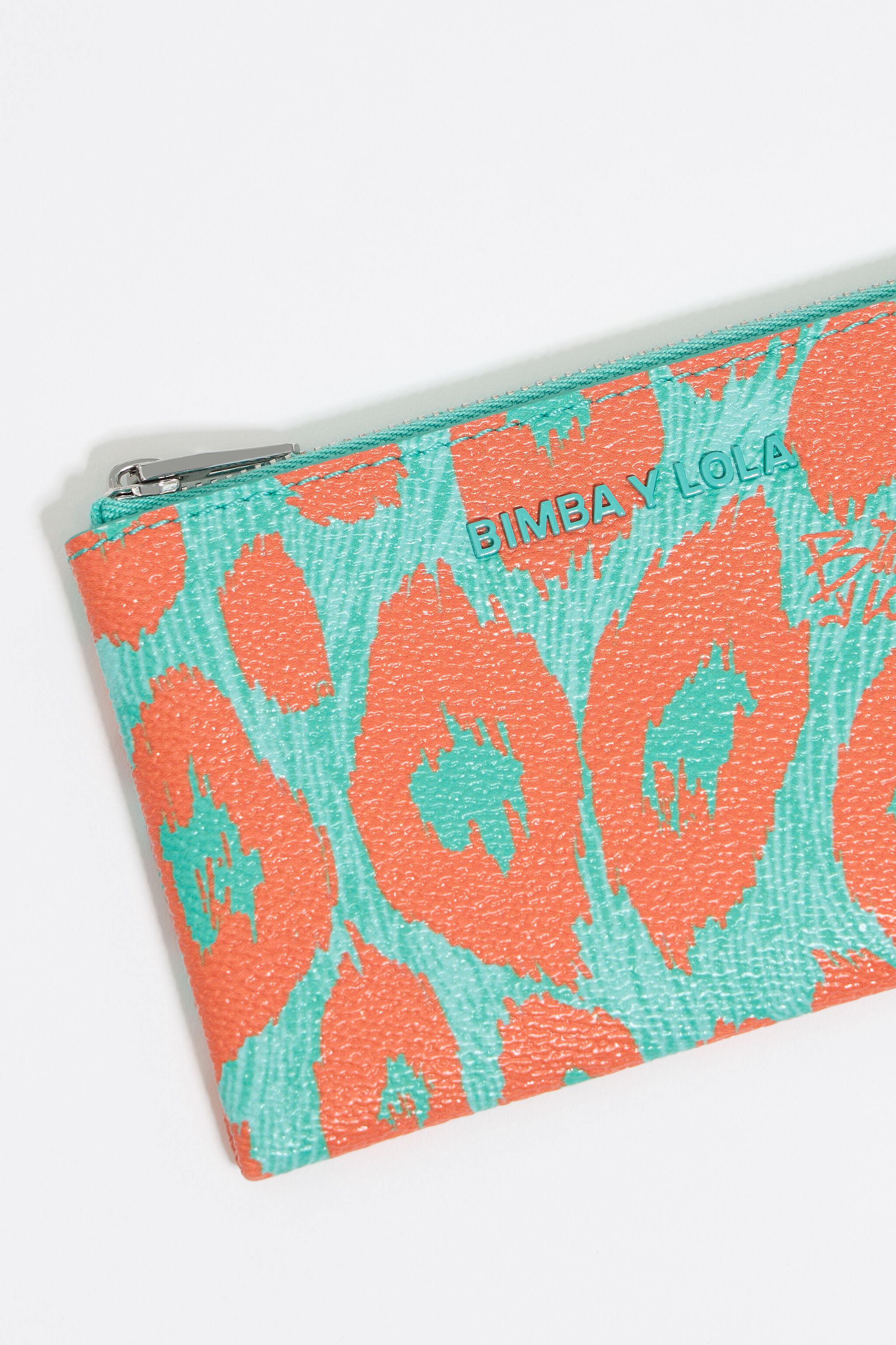 Turquoise Leopard coin purse