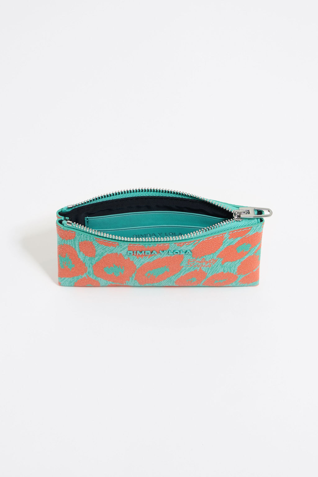 Turquoise Leopard coin purse