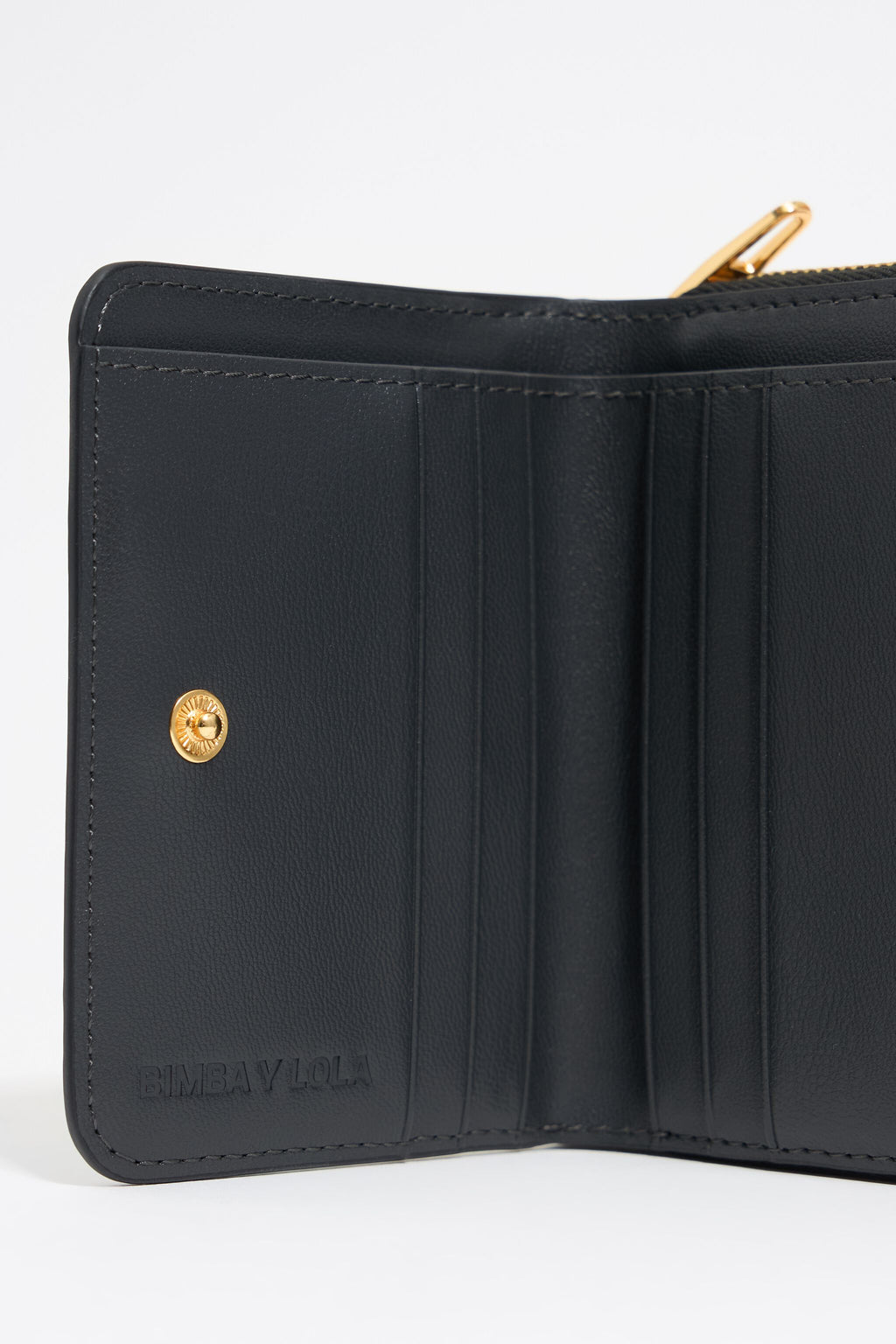 Black mock croc BIMBA logos card holder