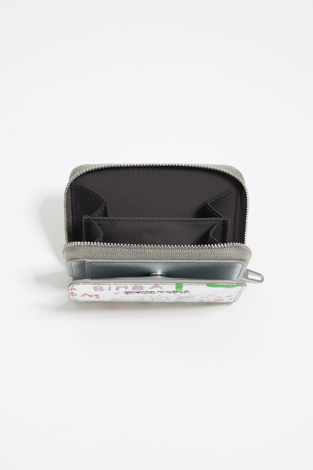 Silver mock croc BIMBAYLOLA.COM card holder