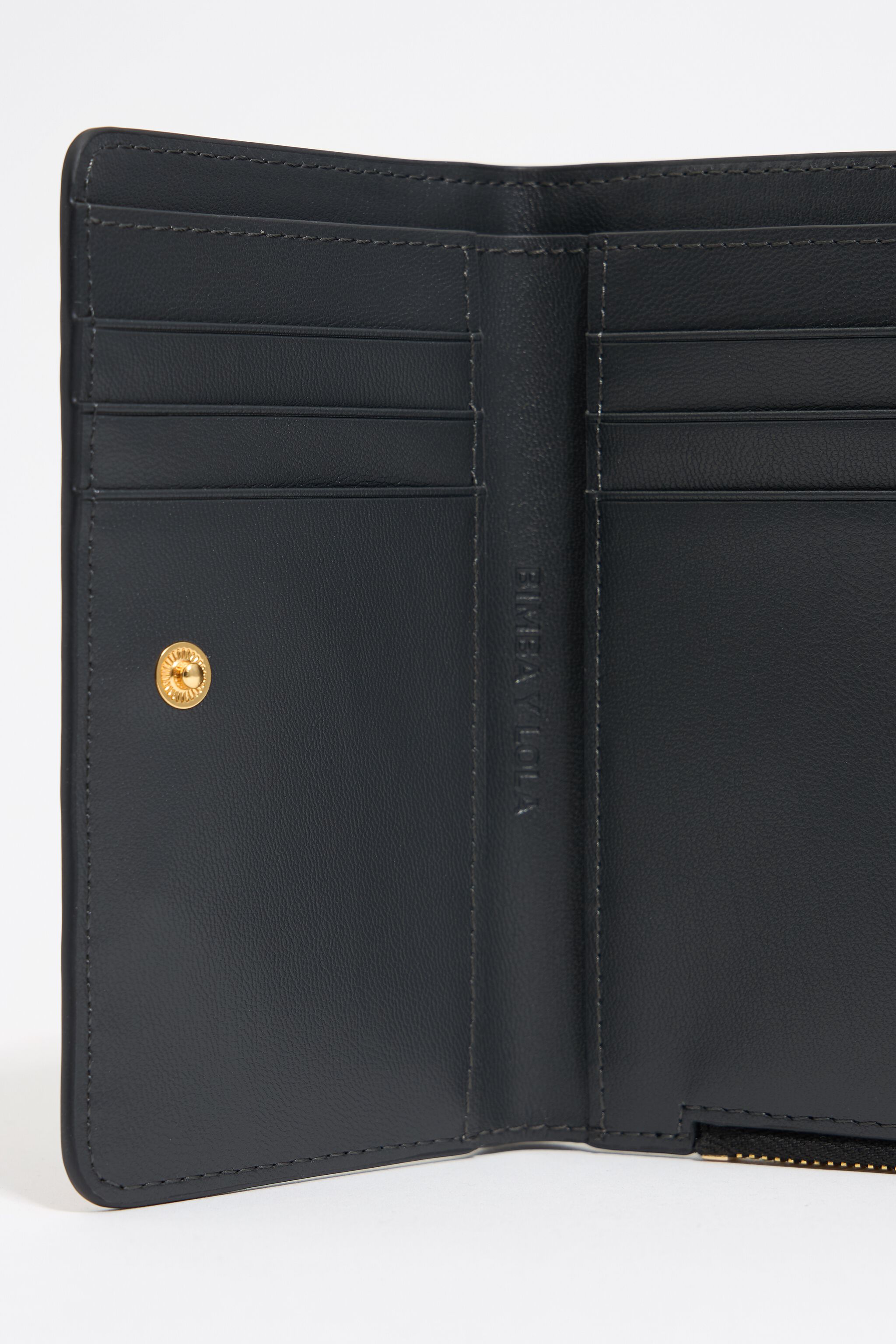 Black mock croc BIMBA logos purse