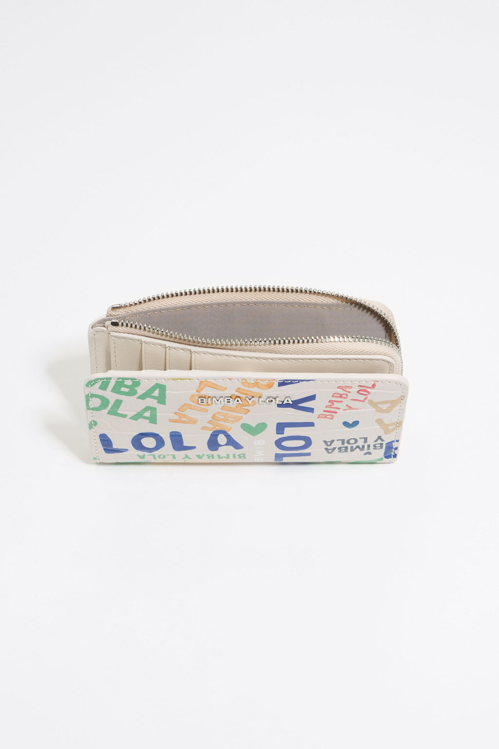 Ivory mock croc BIMBA logos purse