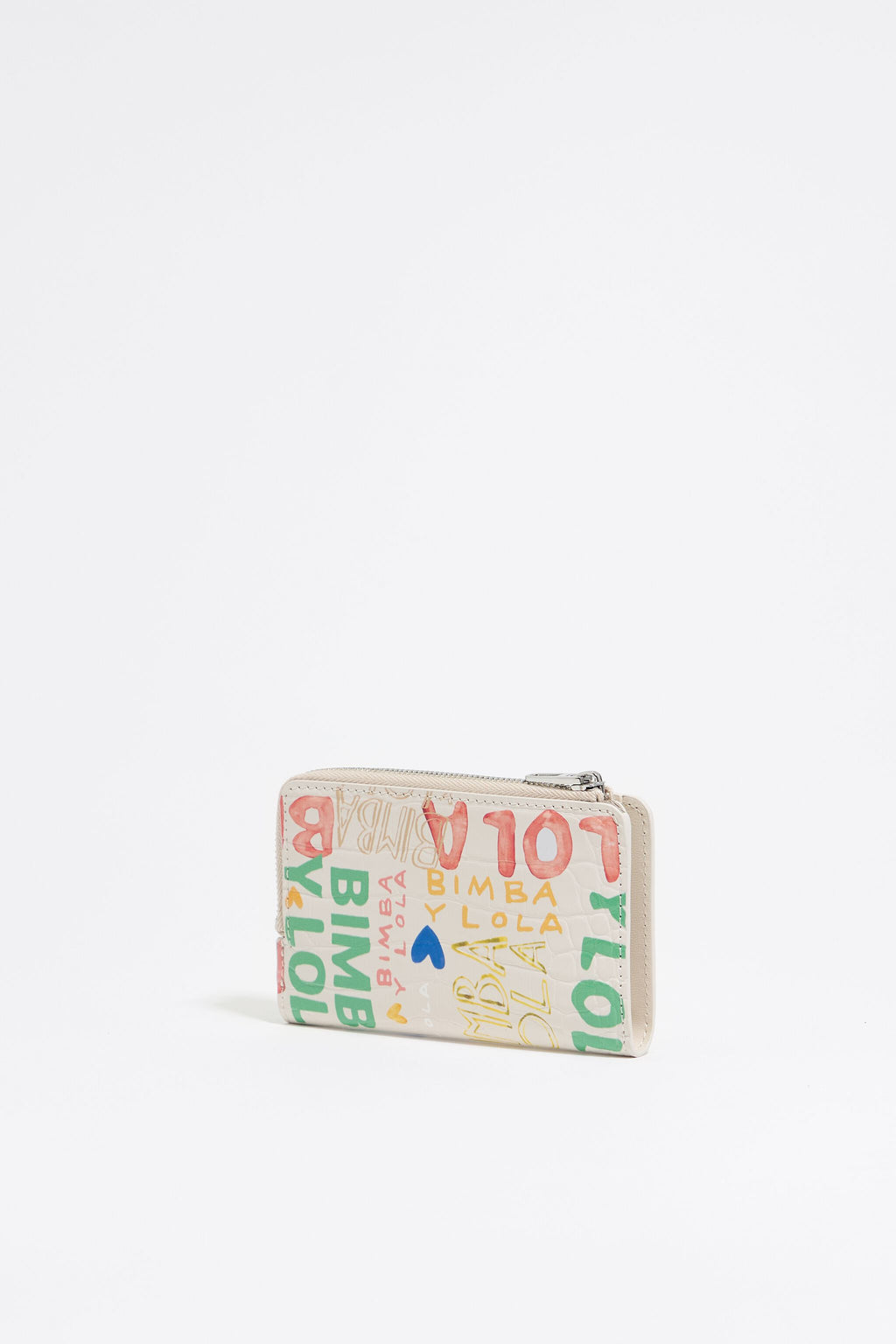 Ivory mock croc BIMBA logos purse