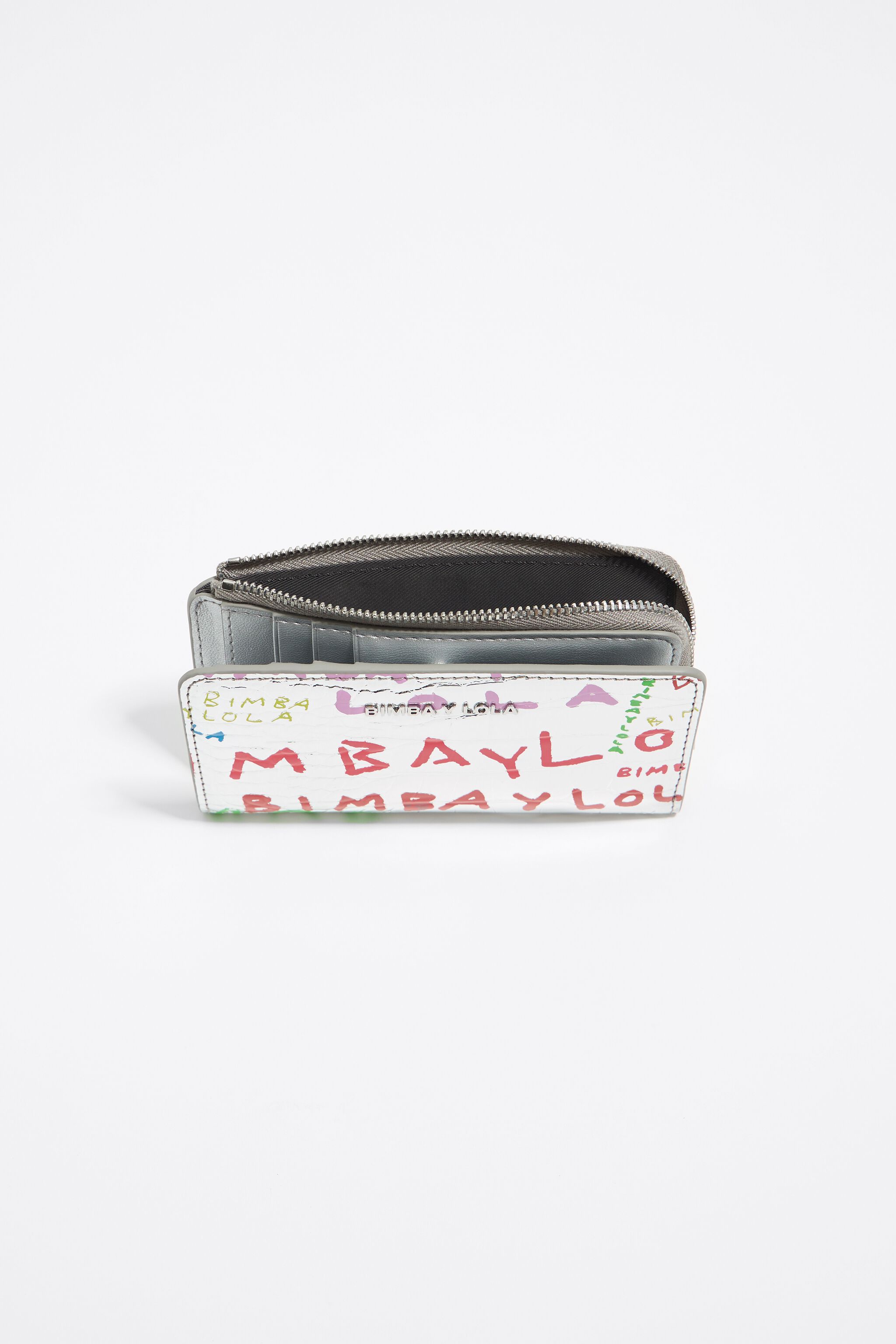 Silver mock croc BIMBAYLOLA.COM purse