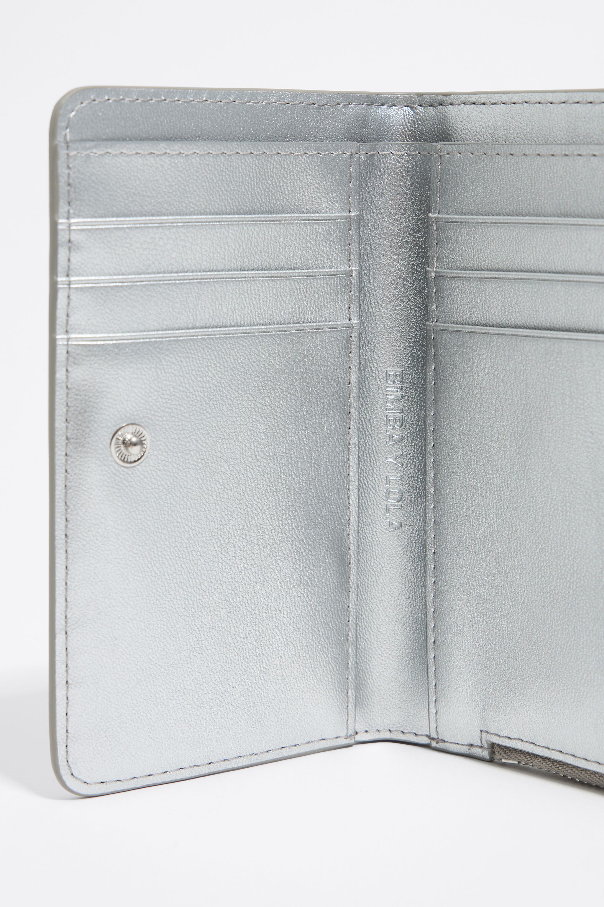 Silver mock croc BIMBAYLOLA.COM purse